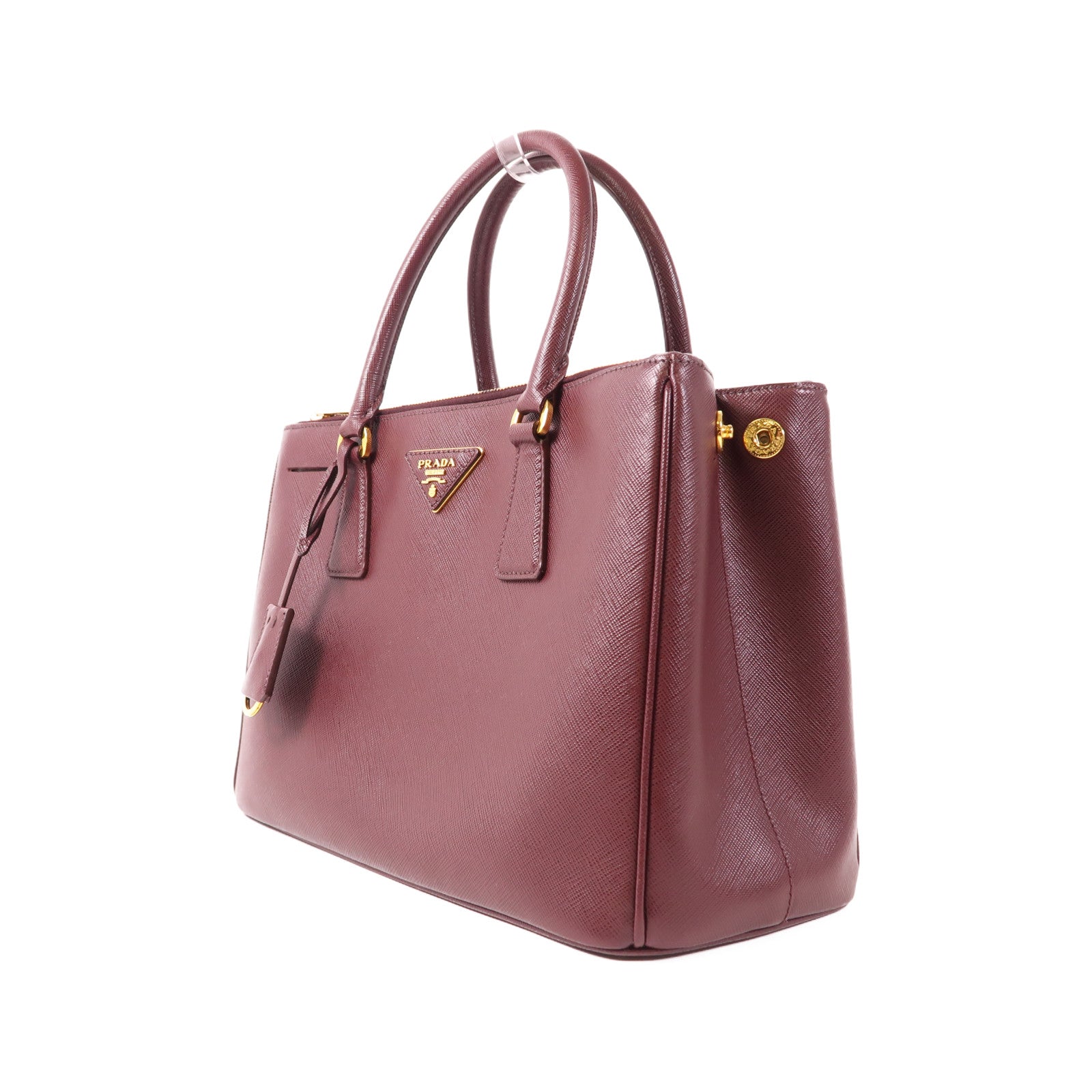 PRADA 牛皮皮革Shoulder Bag金扣手挽肩背兩用袋
