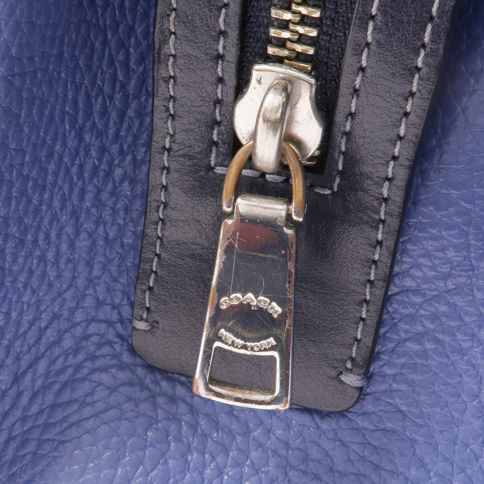 COACH 牛皮皮革2 Way Shoulder銀扣手挽肩背兩用袋