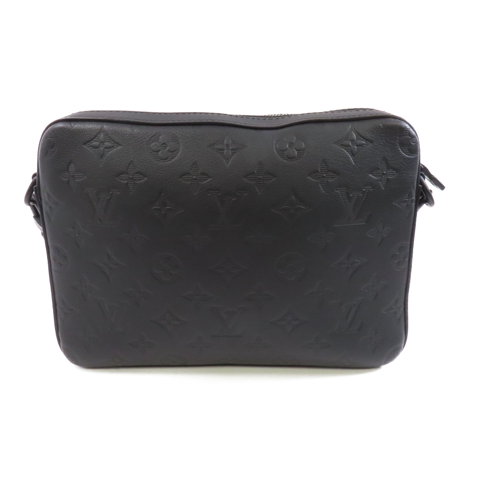 LOUIS VUITTON Monogram Shadow Trio Messenger肩背袋黑色