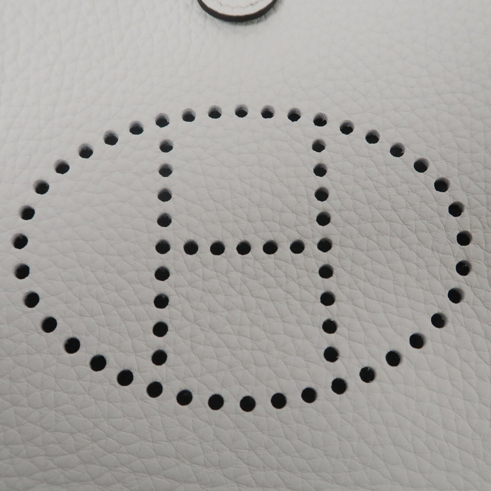 HERMES Clemence皮革Mini Evelyne手挽肩背兩用袋Gris Platine