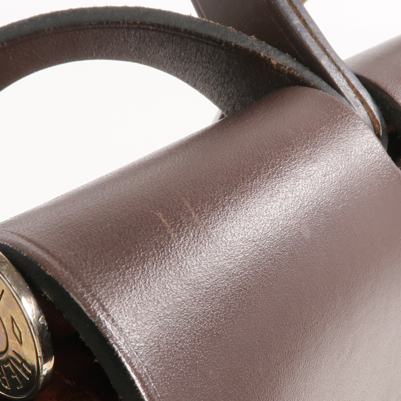 HERMES 帆布/皮革Herbag PM銀扣手挽肩背兩用袋Rouge Garance