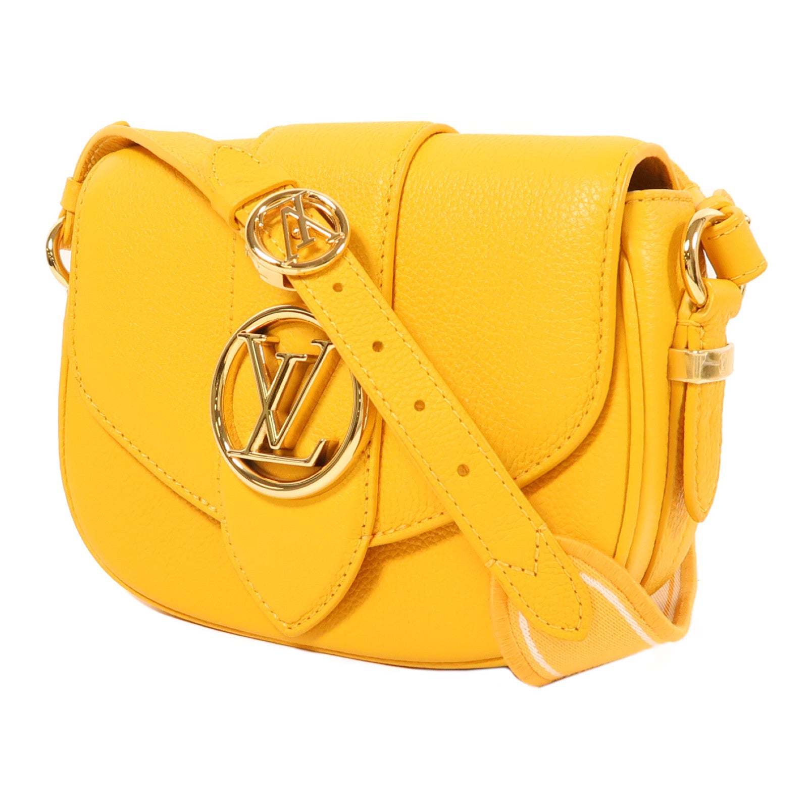 LOUIS VUITTON 牛皮皮革Pont 9 Soft PM金扣肩背袋