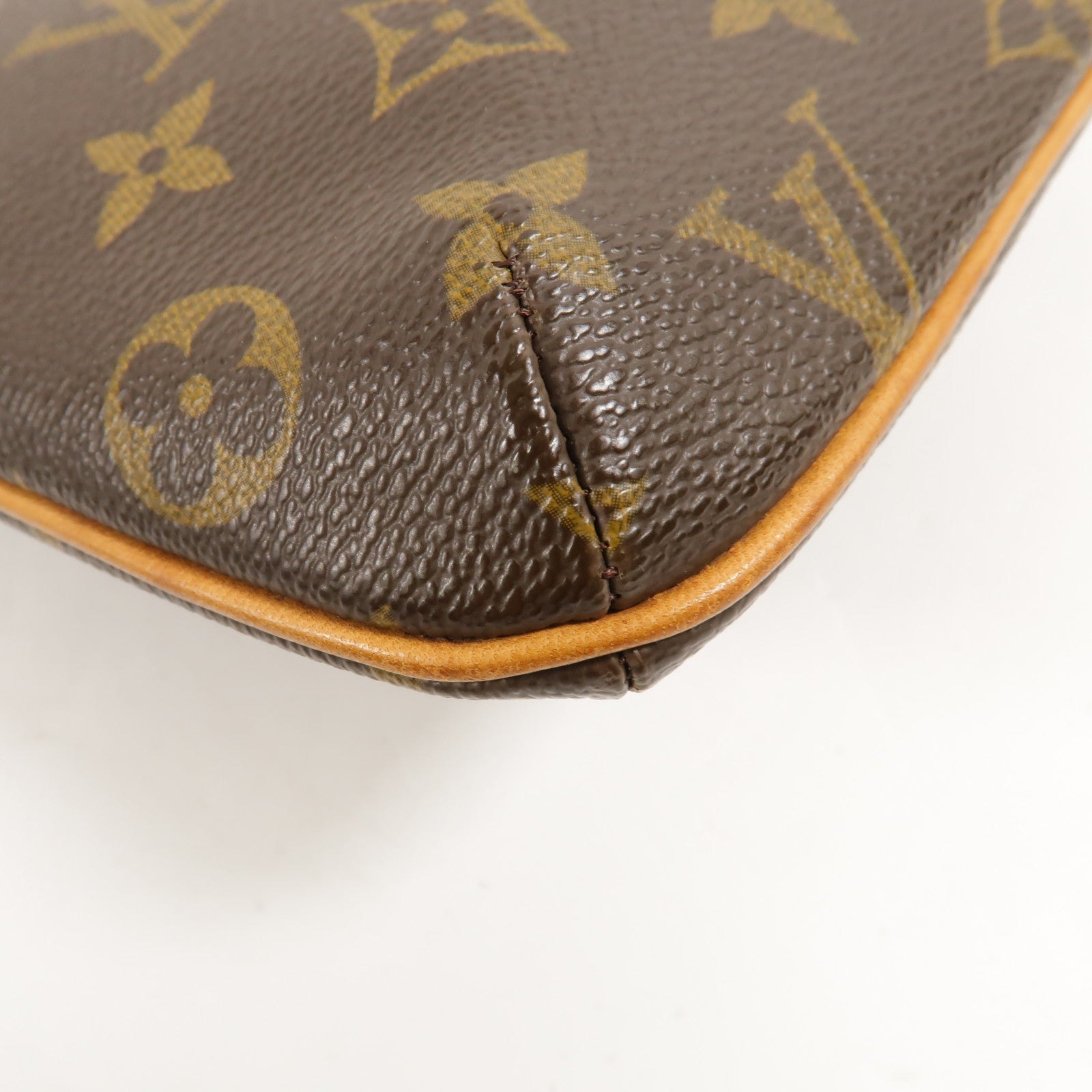 LOUIS VUITTON Monogram Particion金扣手拿包棕色