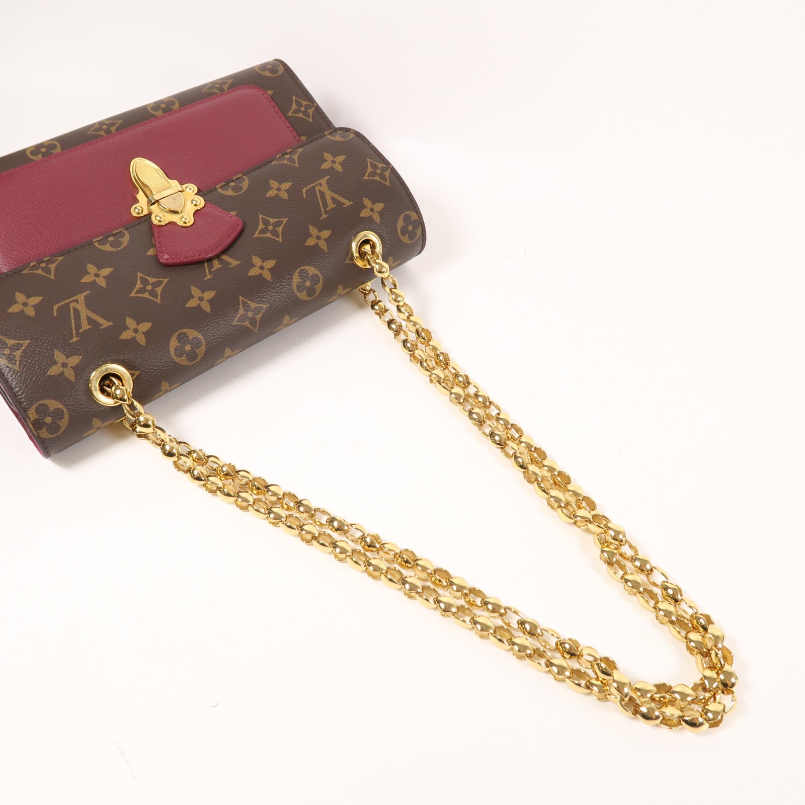 LOUIS VUITTON LV GHW Victoire Chain Shoulder Bag AH0197 Monogram Brown