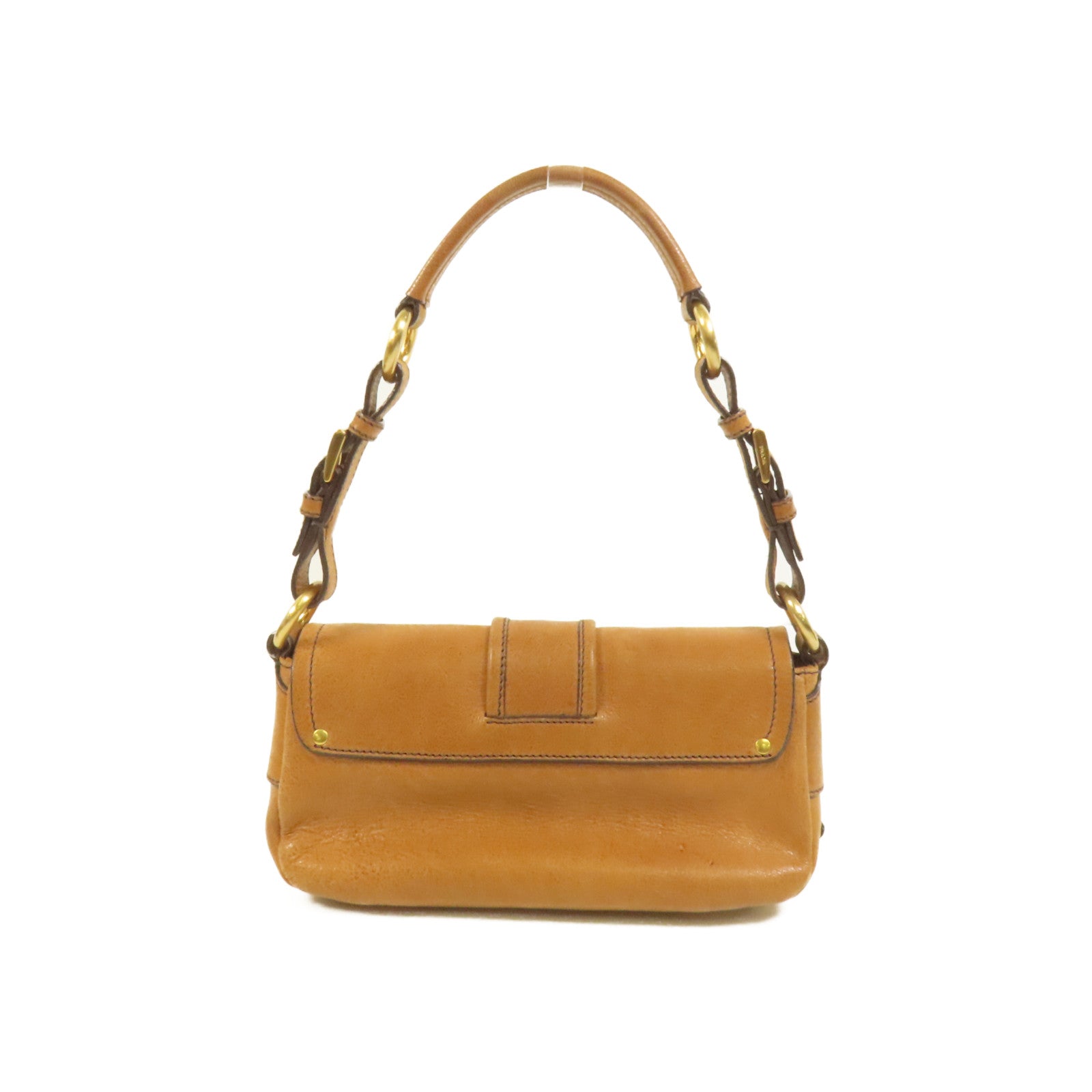 PRADA 牛皮皮革Shoulder Bag金扣肩背袋