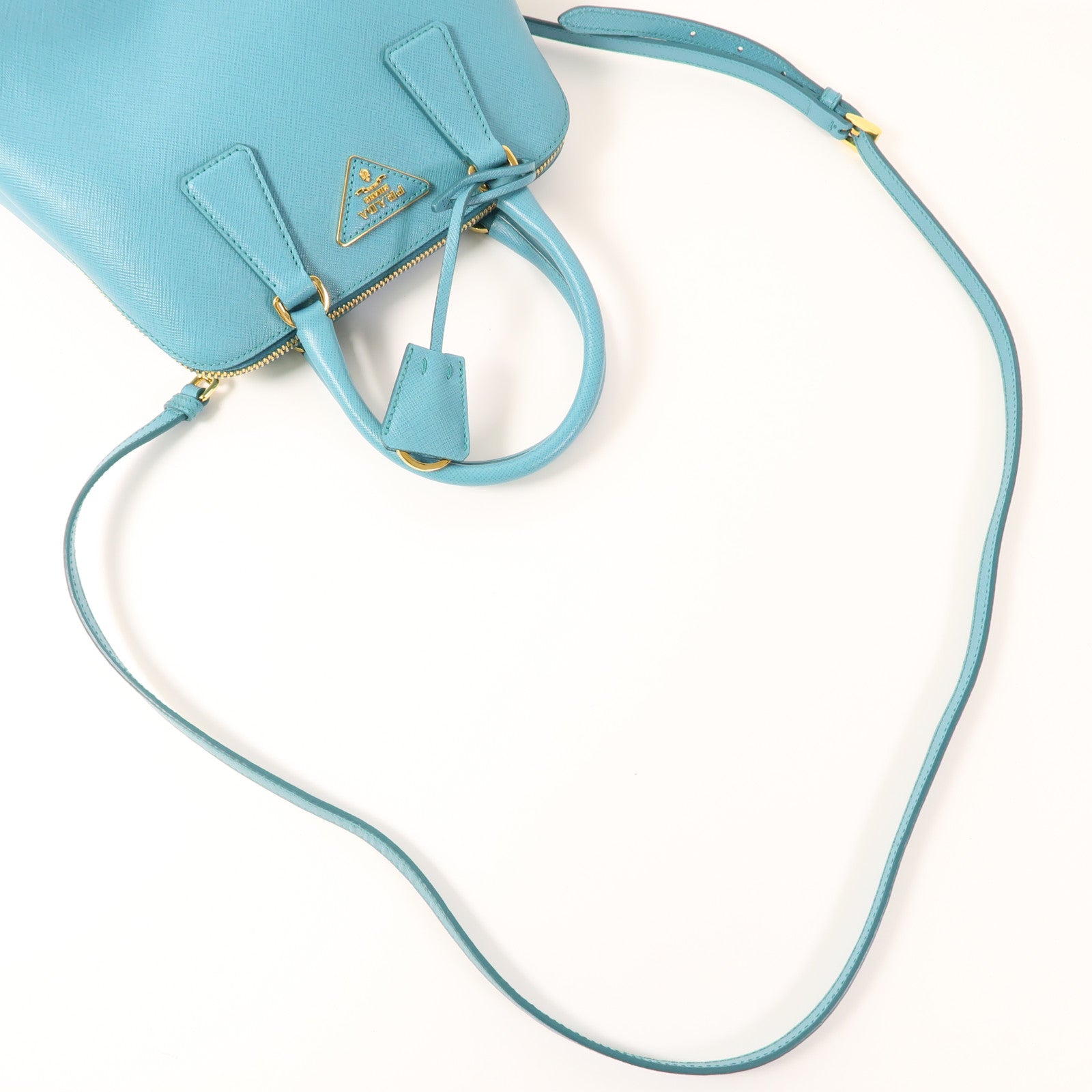 PRADA 牛皮皮革2 Way Shoulder金扣手挽肩背兩用袋