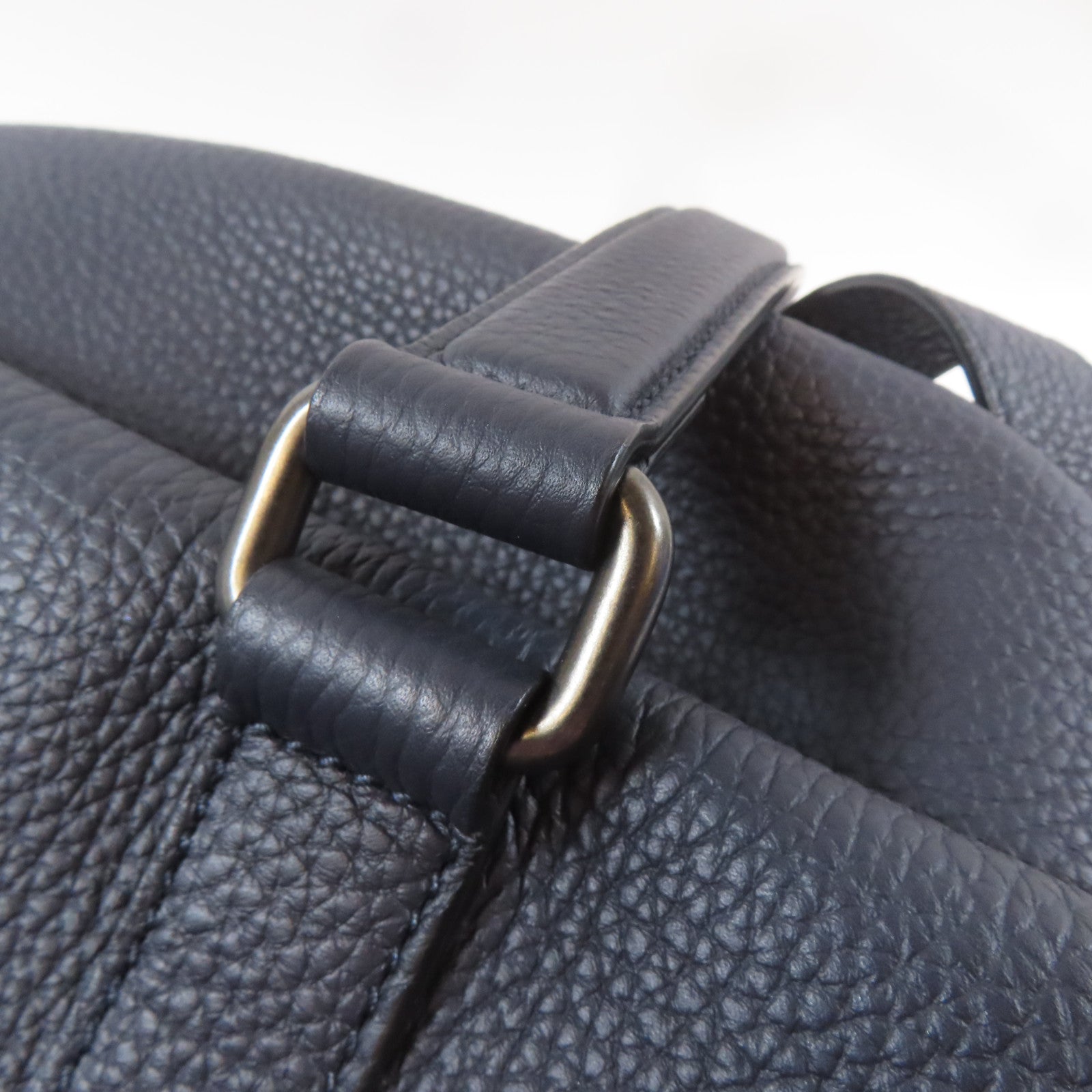 GUCCI 【激減優惠】牛皮皮革Tote Bag銀扣手挽袋深藍色