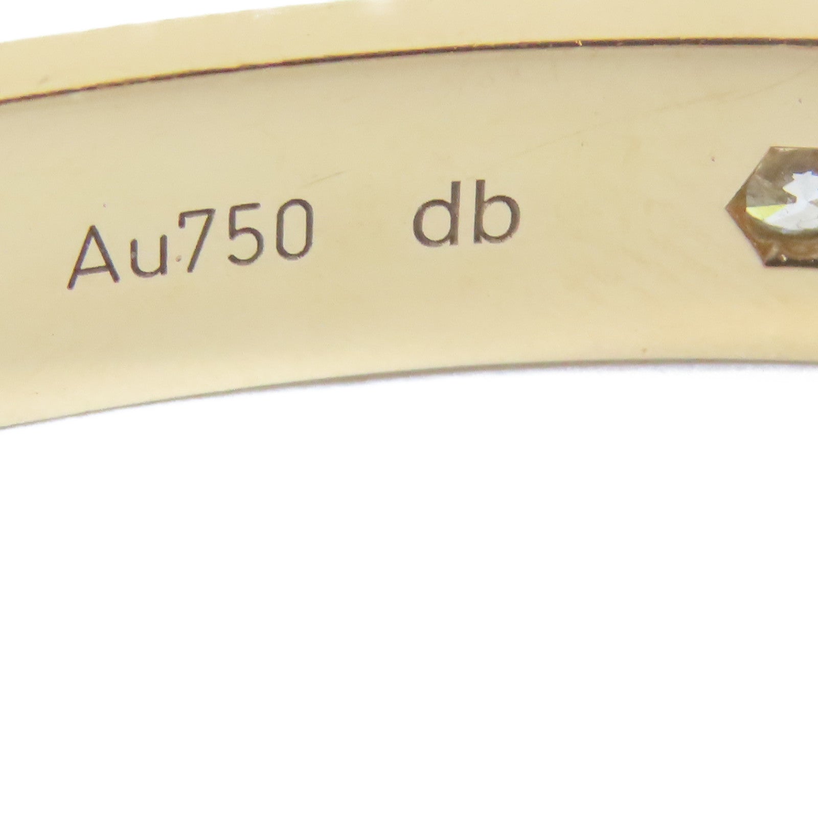 CARTIER 18K黃金Love Bracelet 4 Diamond手鐲Cartier#16/#15cm