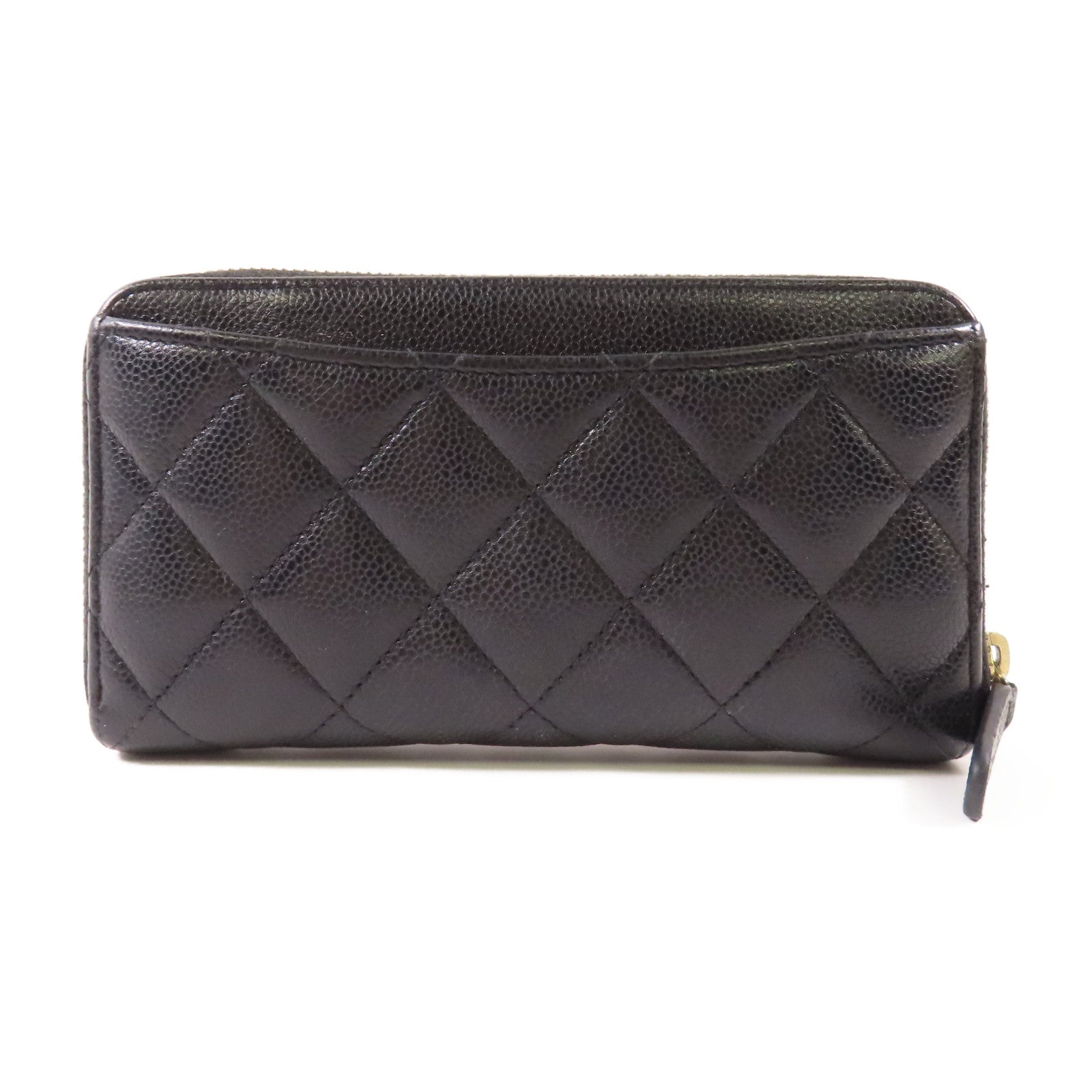 CHANEL 牛皮皮革Zipper Long Wallet金扣長錢包