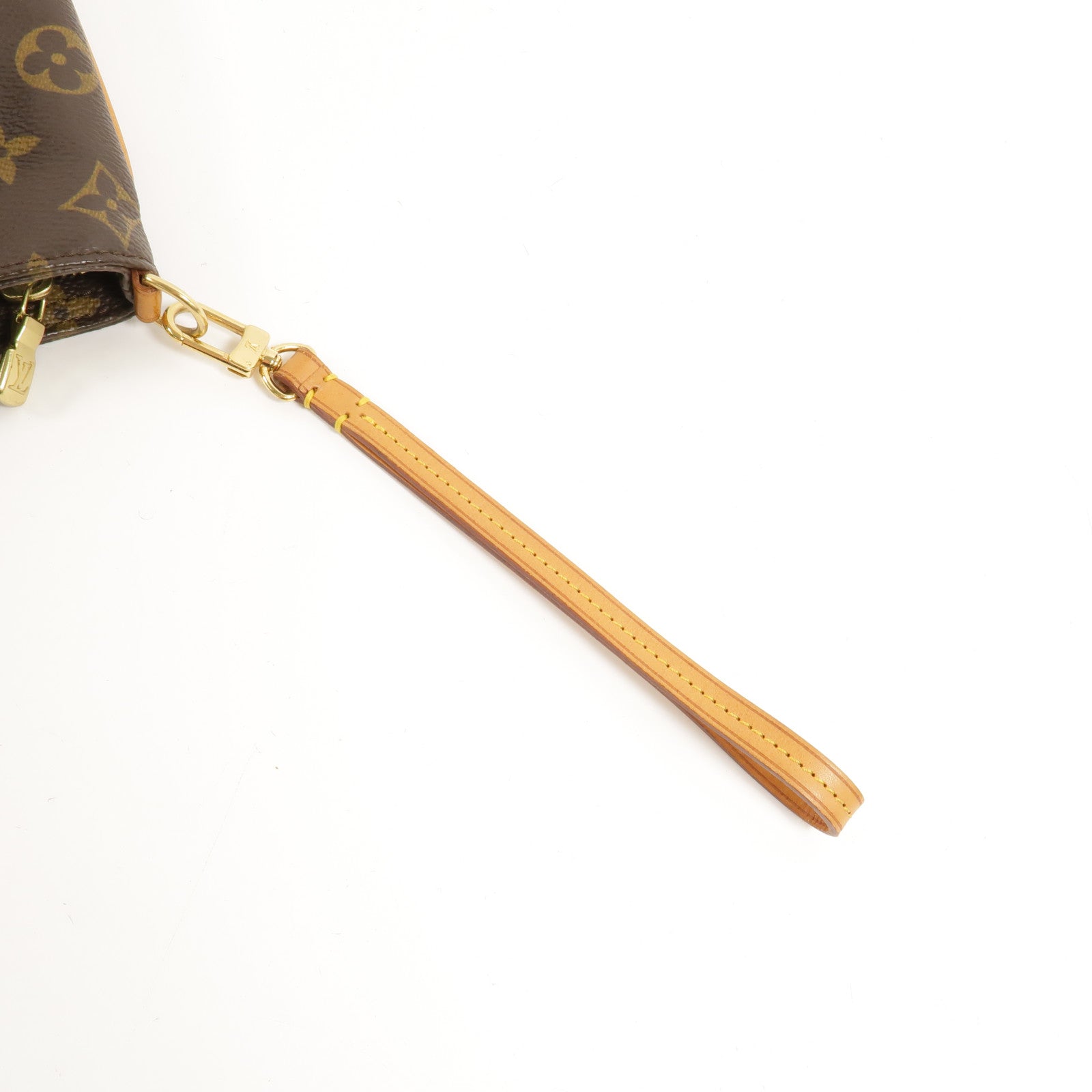 LOUIS VUITTON Monogram Particion金扣手拿包棕色