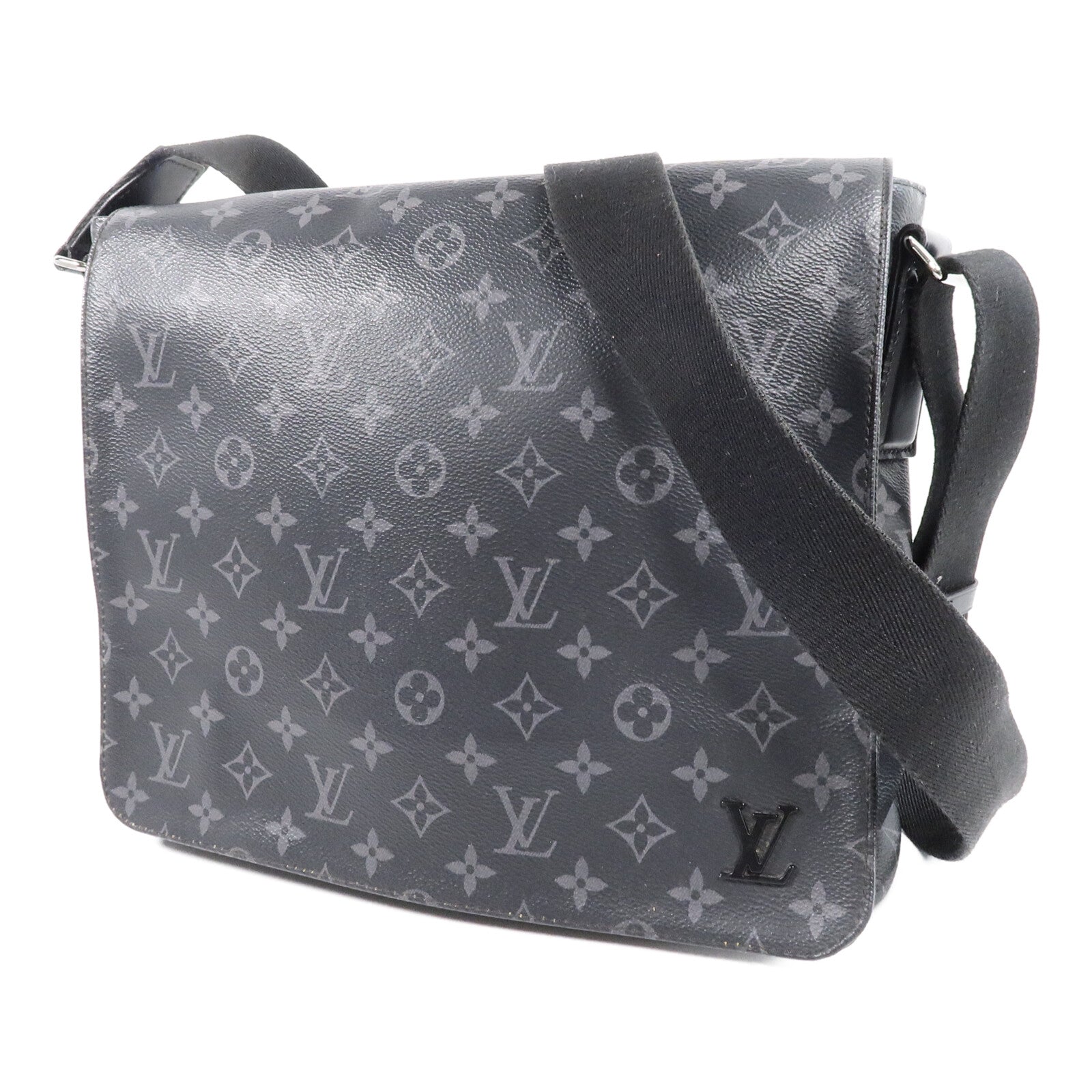 LOUIS VUITTON Monogram Eclipse District MM NM肩背袋