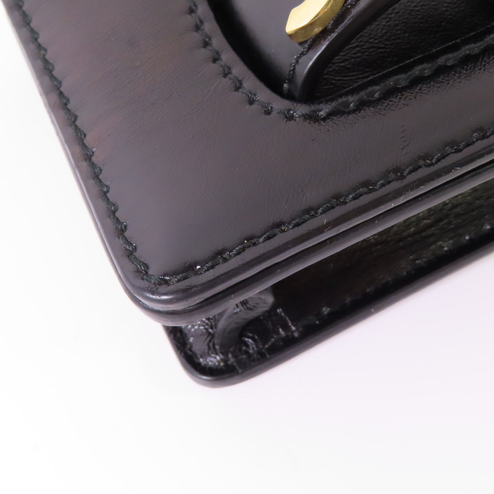 Dior 牛皮皮革J'ADior金扣鏈帶肩背袋