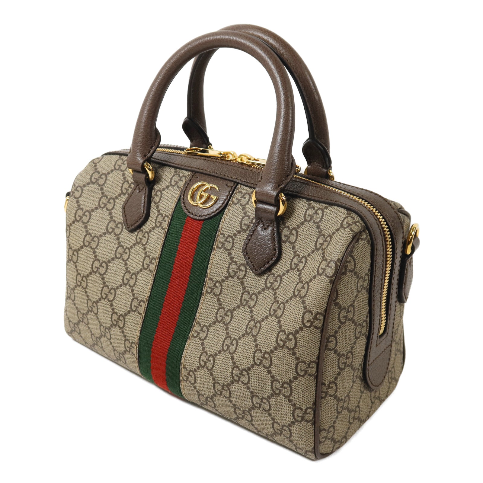 GUCCI 塗層帆布Ophidia GG手挽肩背兩用袋
