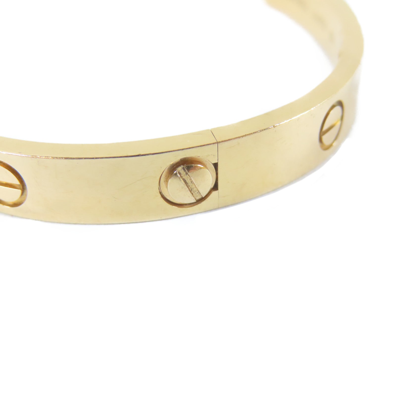 CARTIER 18K黃金Love Bracelet 4 Diamond手鐲Cartier#16/#15cm