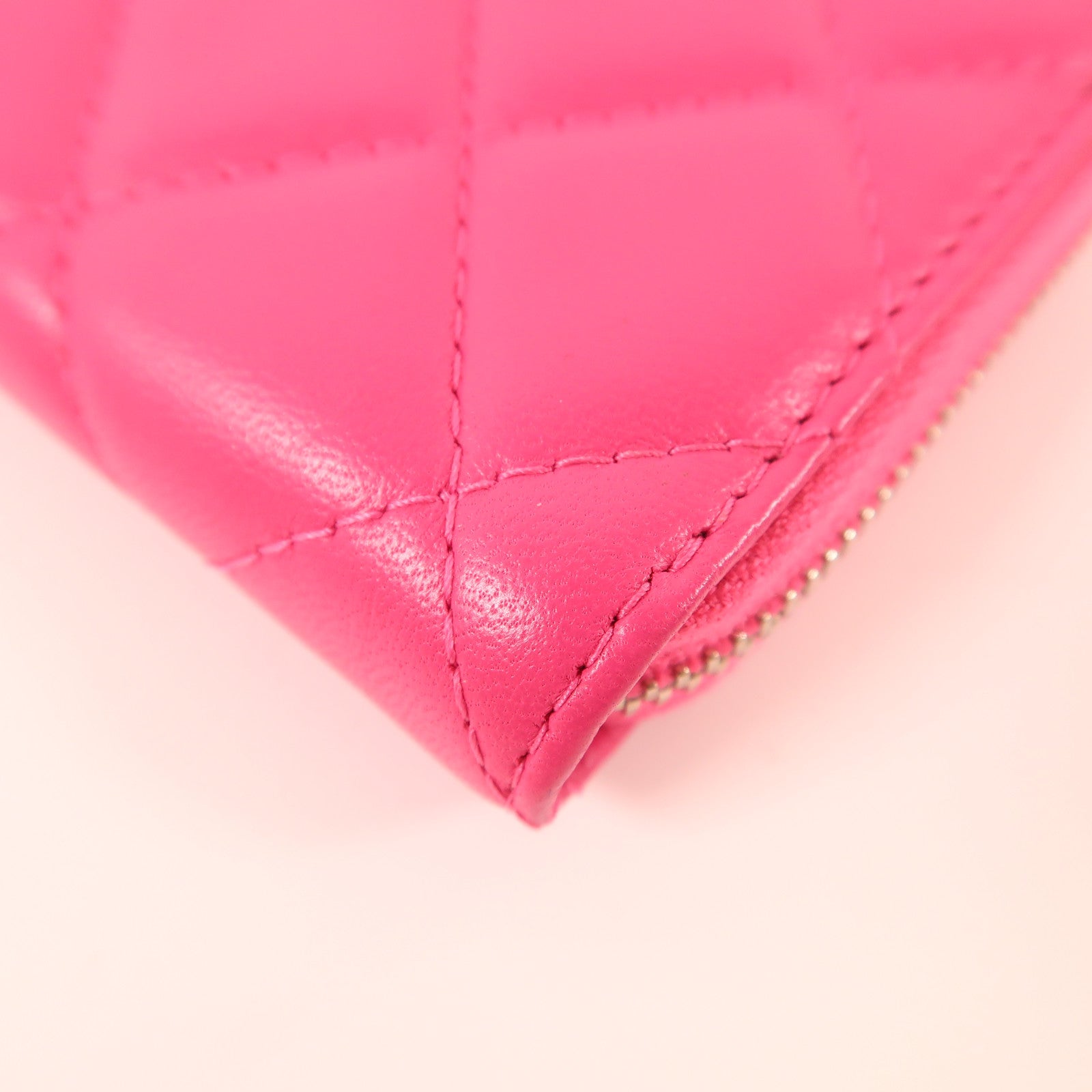 CHANEL 羊皮皮革Long Wallet金扣長錢包