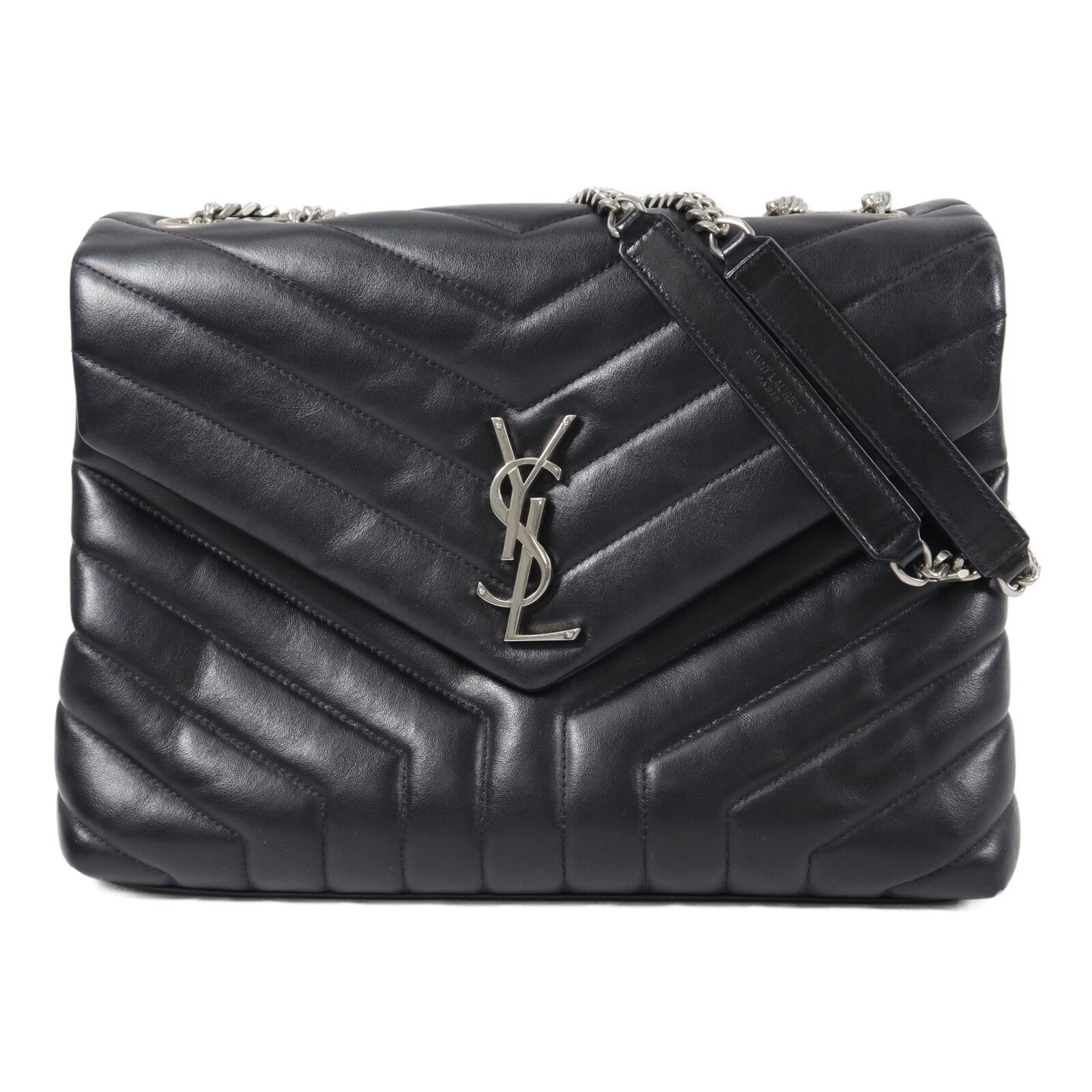 SAINT LAURENT 牛皮皮革Loulou鏈帶肩背袋