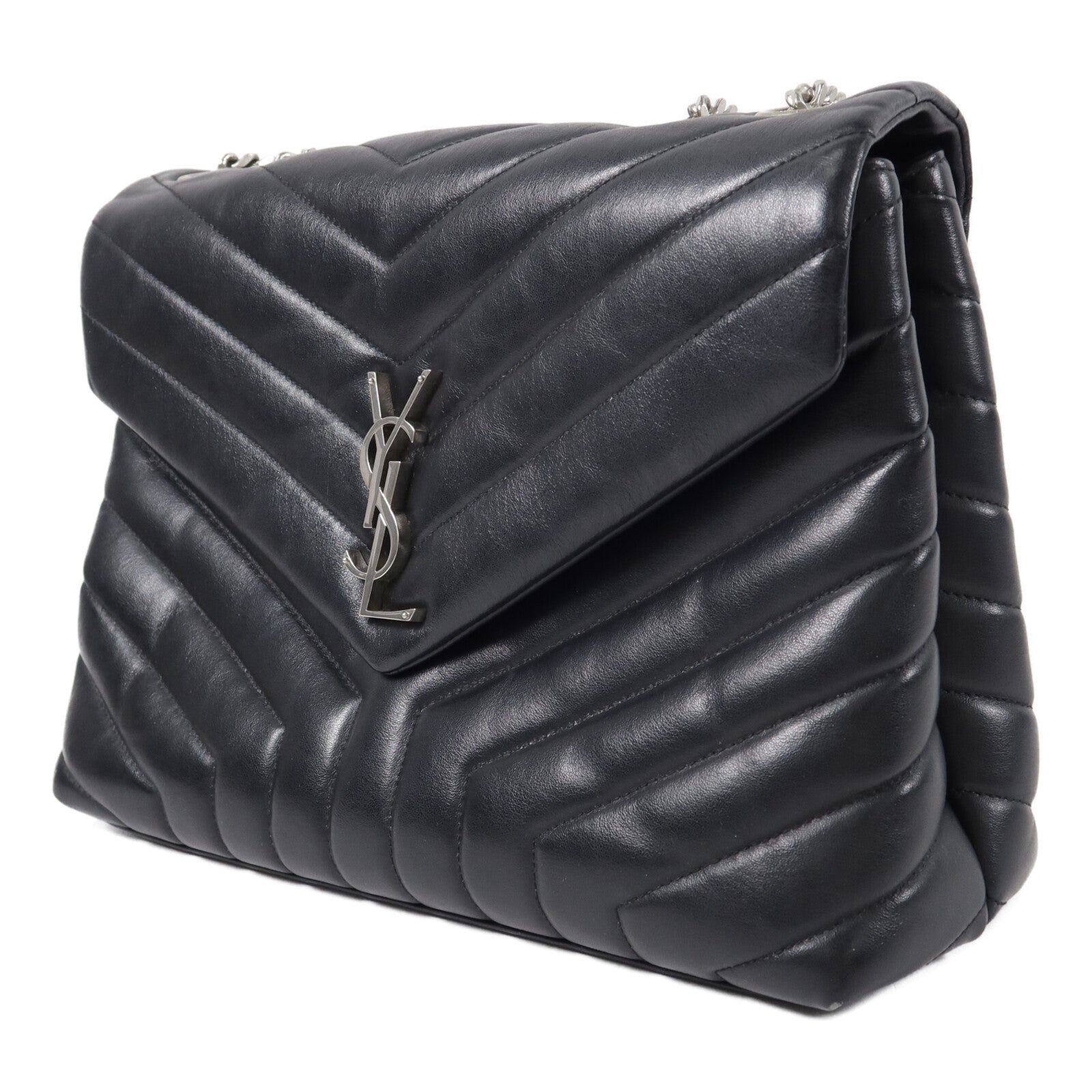 SAINT LAURENT 牛皮皮革Loulou鏈帶肩背袋