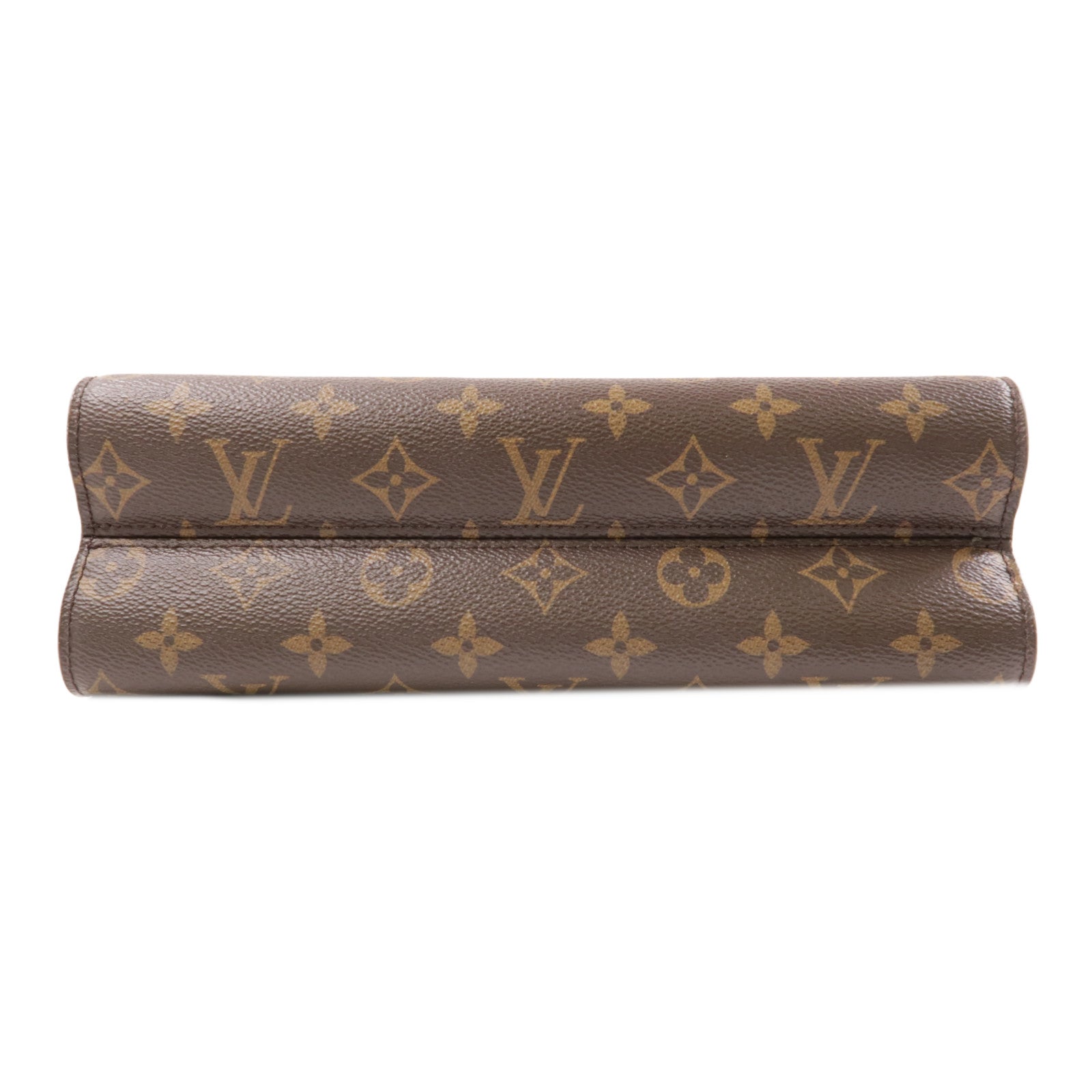 LOUIS VUITTON Monogram Victoire金扣鏈帶肩背袋棕色/黑色