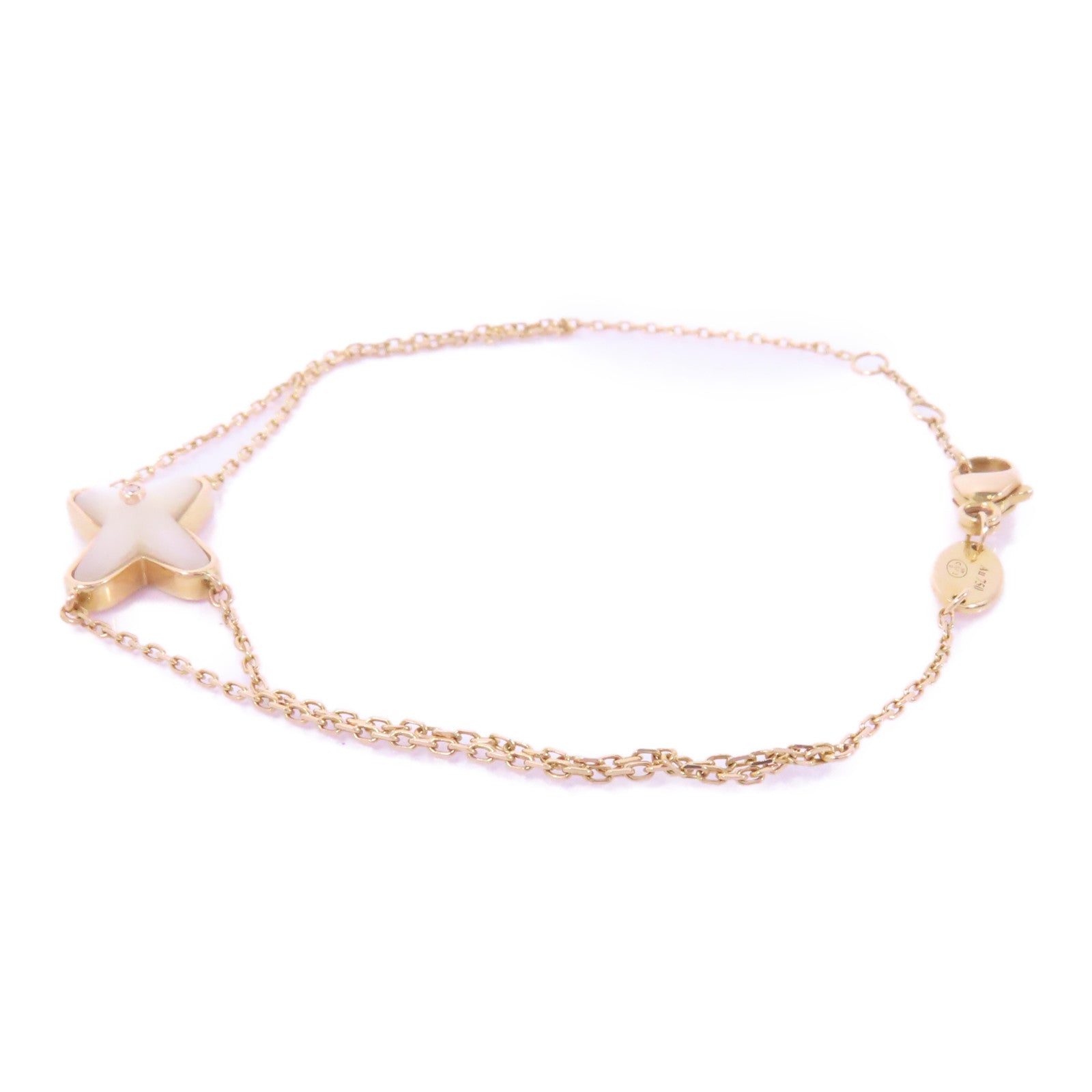 Chaumet 18K玫瑰金Jeux de Liens手鏈白色