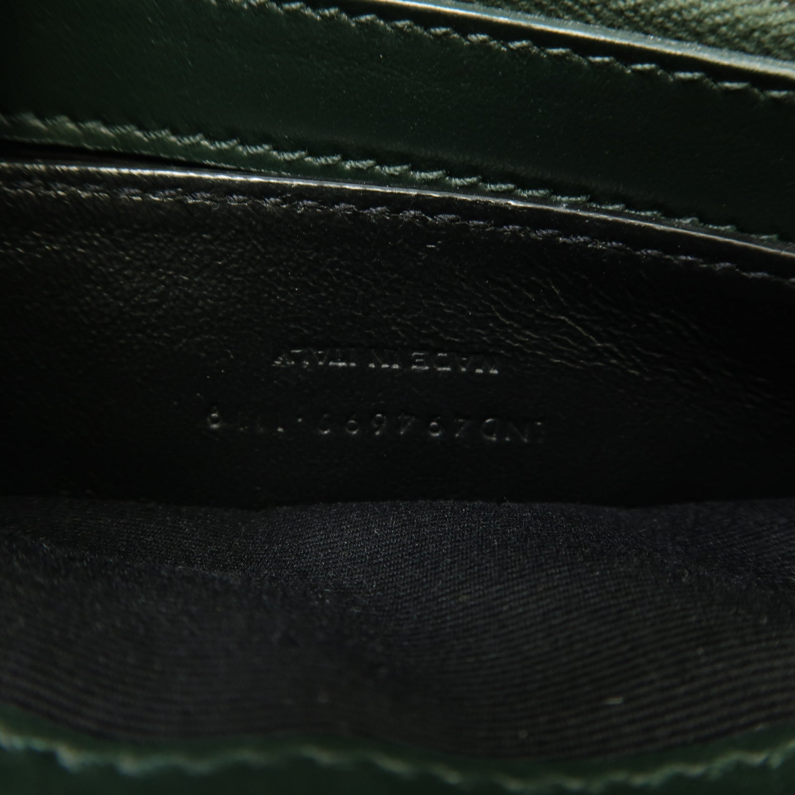 YVES SAINT LAURENT 【激減優惠】牛皮皮革Chain Shoulder Bag金扣鏈帶肩背袋深綠色