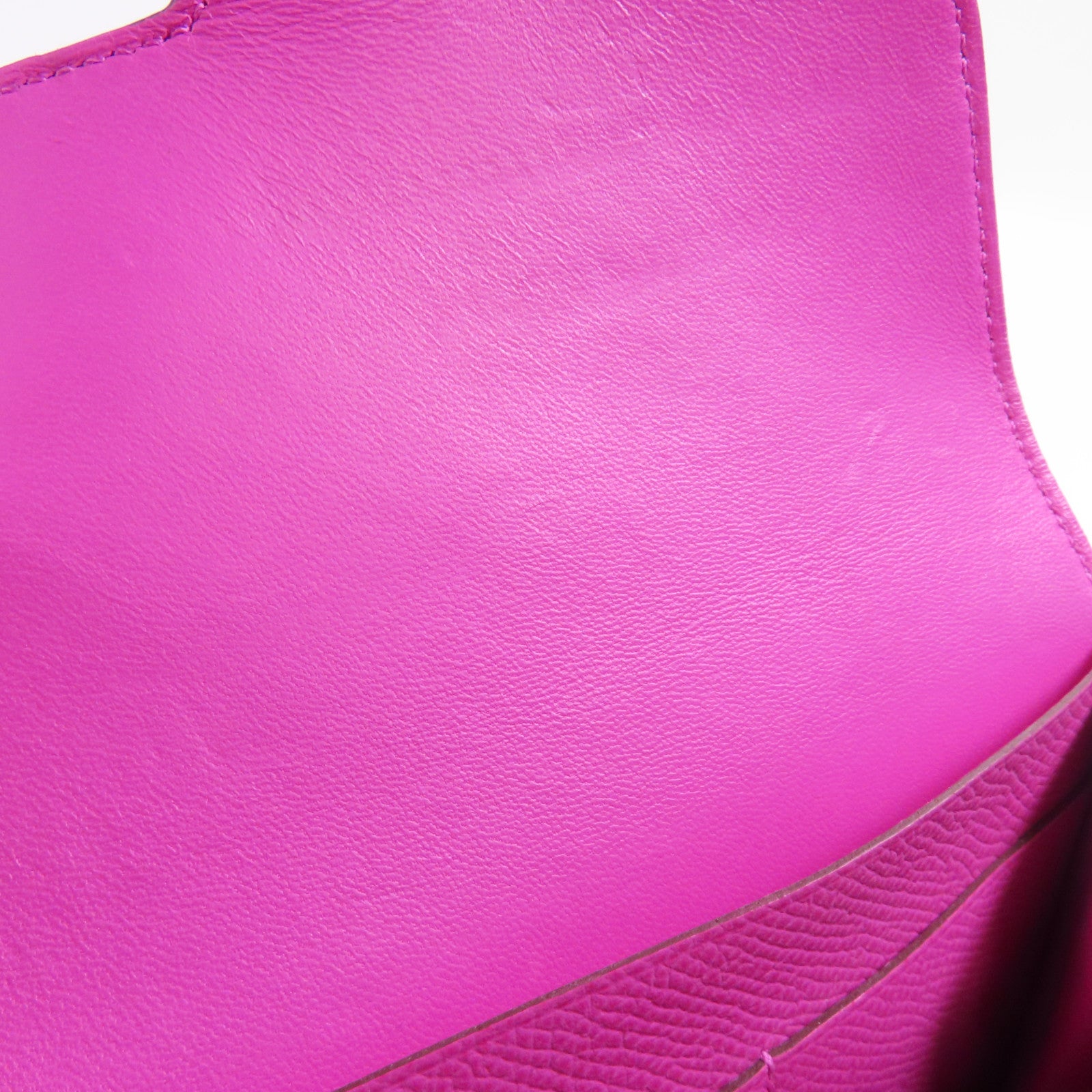 HERMES Epsom皮革Constance Wallet銀扣Magnolia
