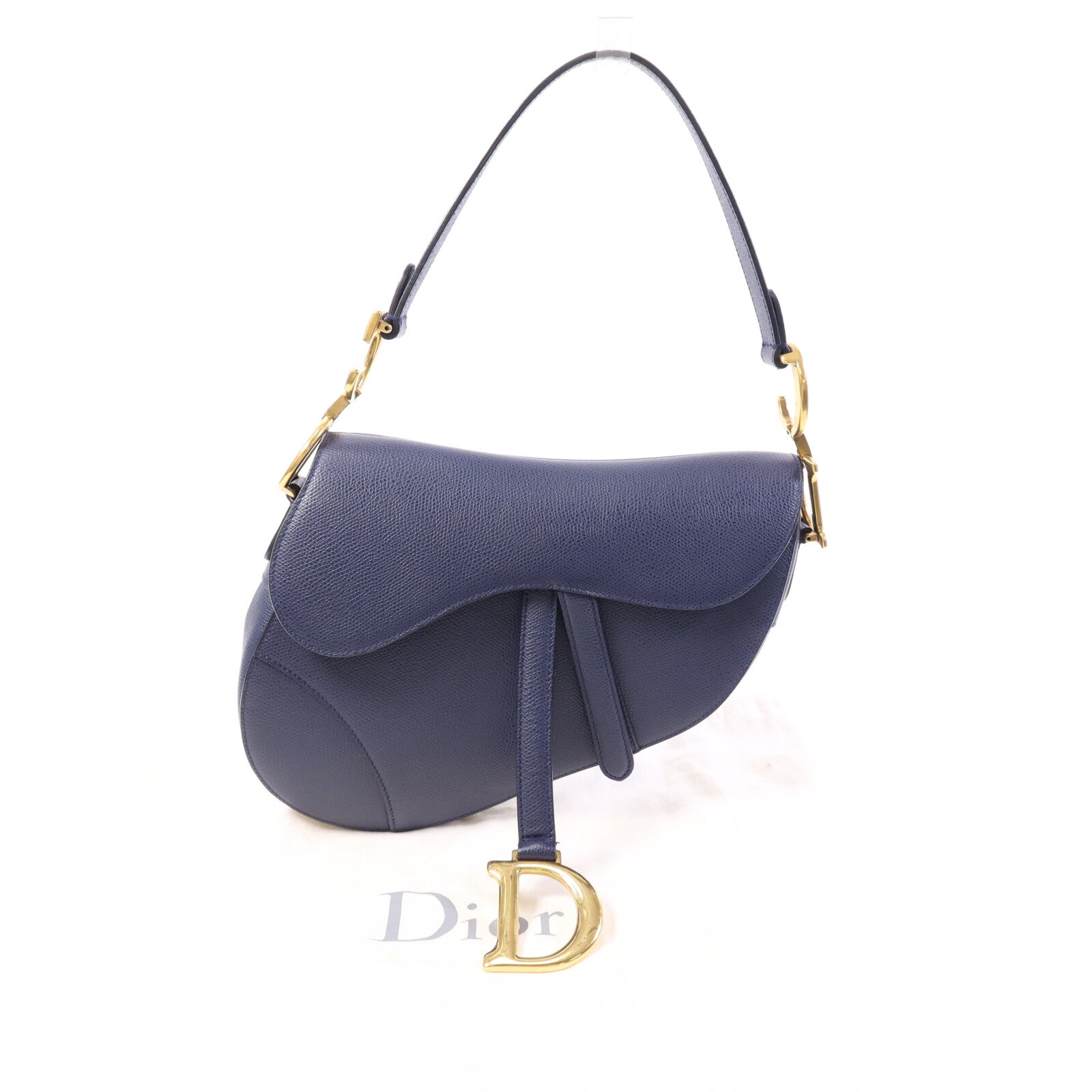 Dior 牛皮皮革Saddle金扣肩背袋