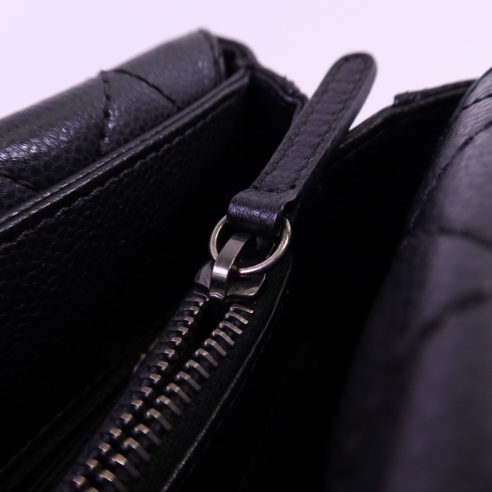 CHANEL 牛皮皮革Tote Bag銀扣鏈帶肩背袋