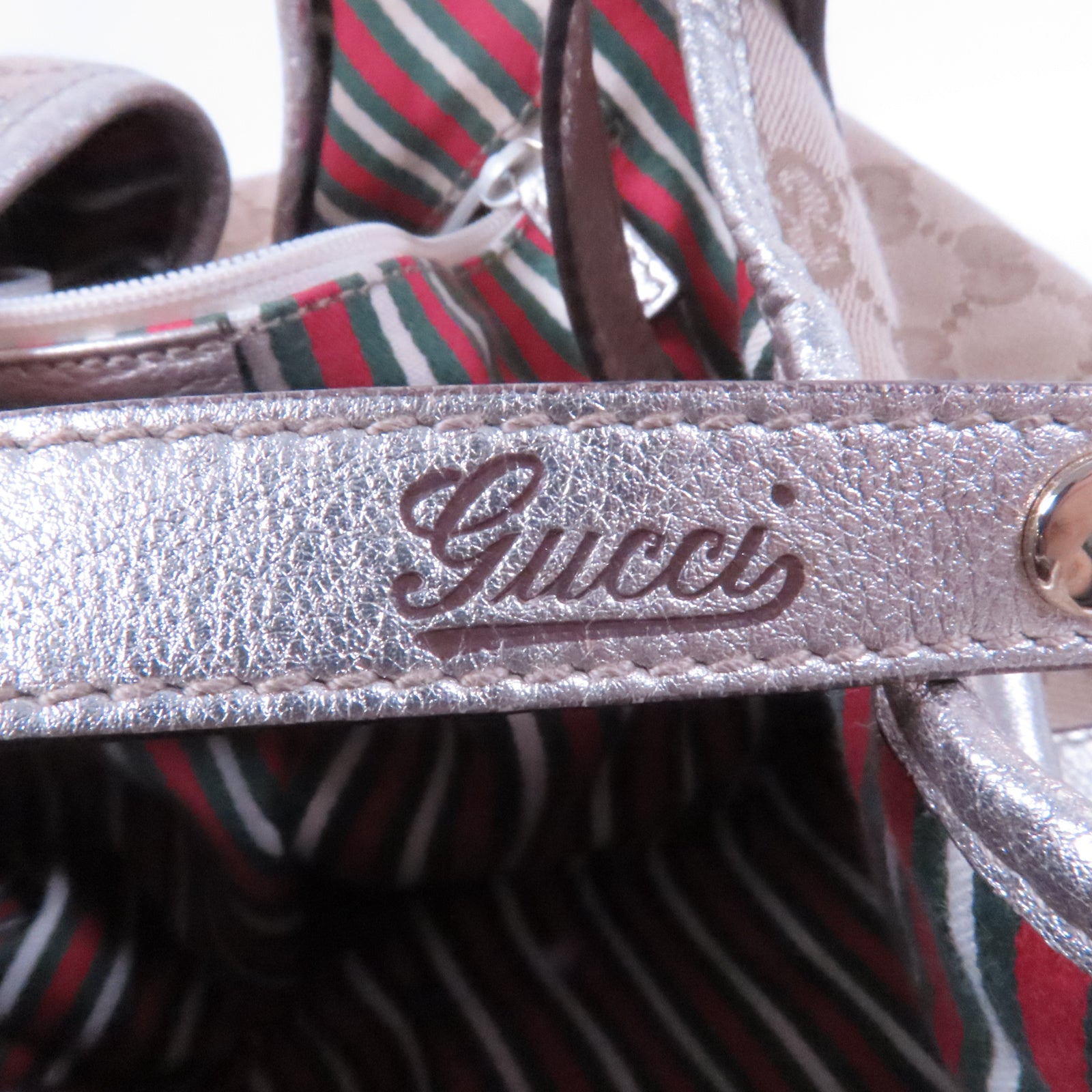 GUCCI (PRICE DOWN) GG GHW Shoulder Bag 130736 Canvas Beige