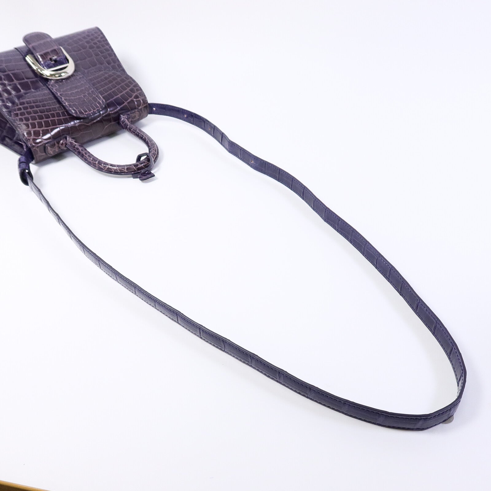 Delvaux 鱷魚皮革Brillant Mini手挽肩背兩用袋
