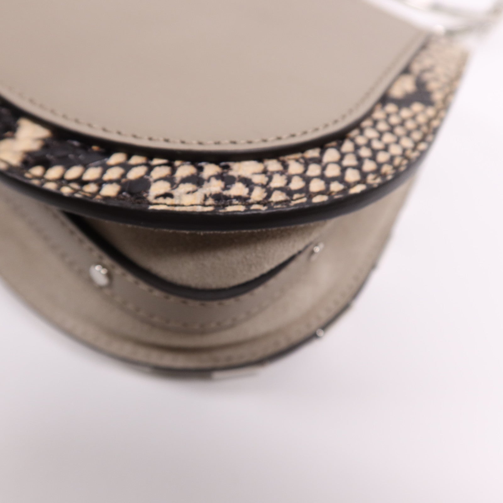 Chloe 蛇皮皮革2 Way Shoulder Bag銀扣手挽肩背兩用袋