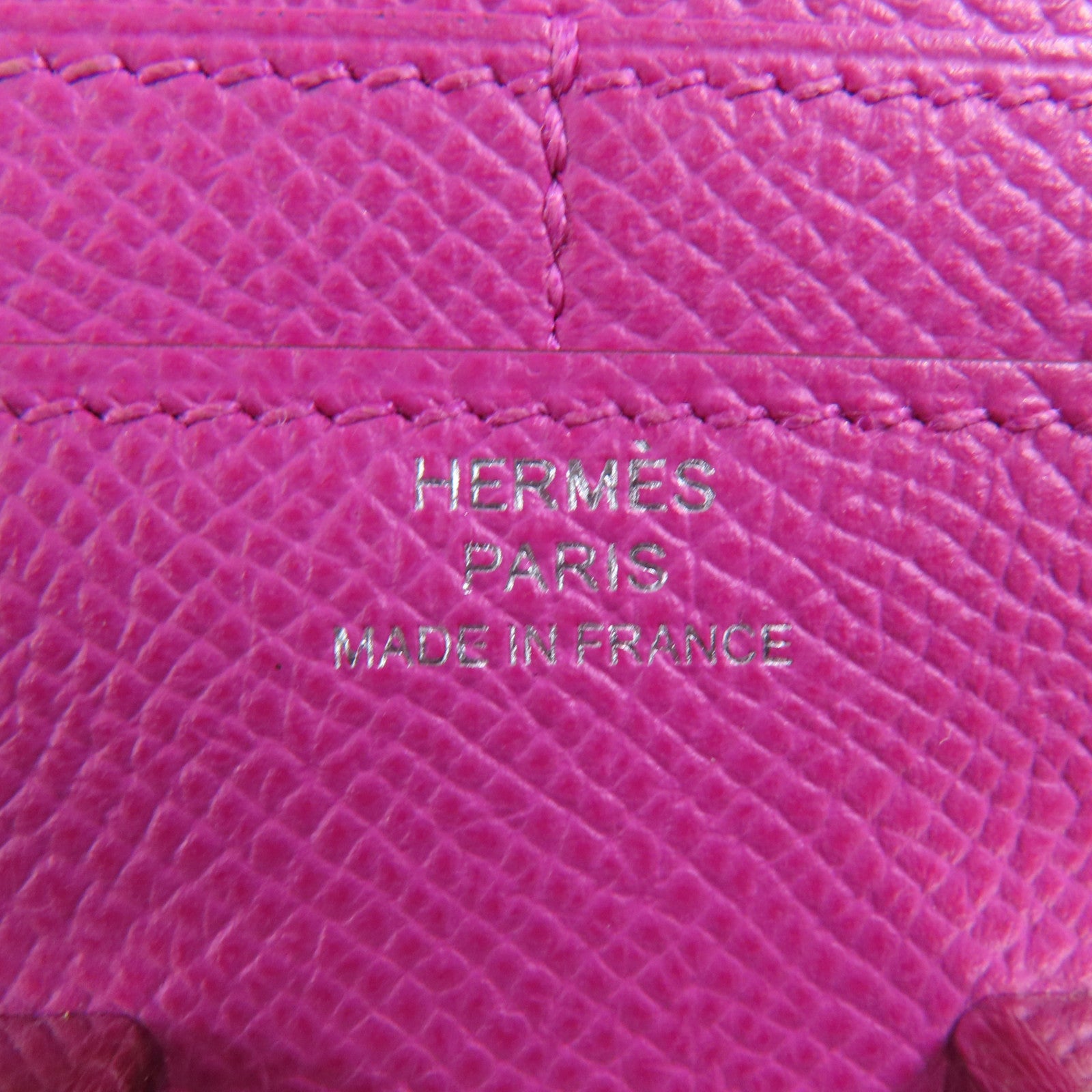 HERMES Epsom皮革Constance Wallet銀扣Magnolia
