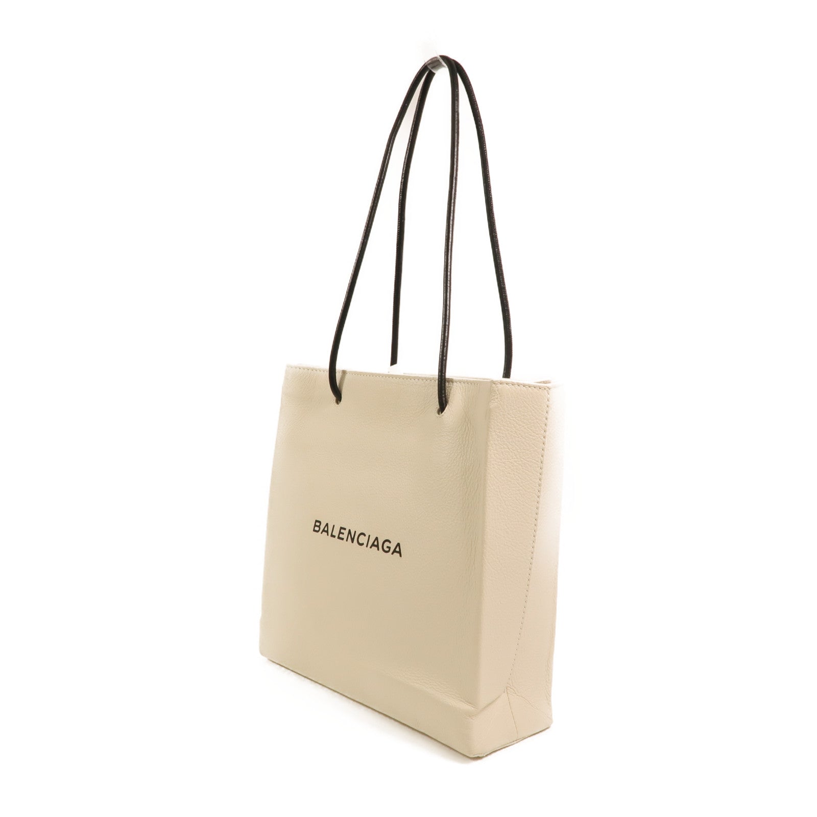 BALENCIAGA 牛皮皮革Tote Bag銀扣肩背袋
