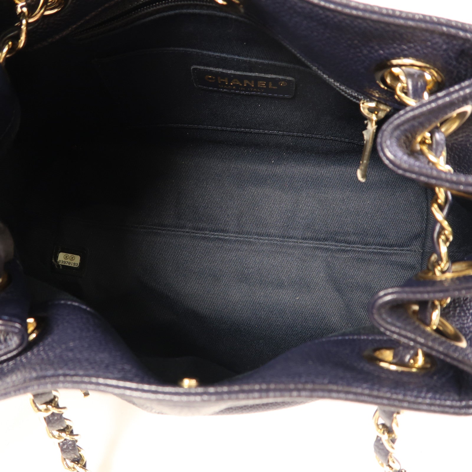 CHANEL 牛皮皮革Chain Shoulder Bag金扣鏈帶肩背袋