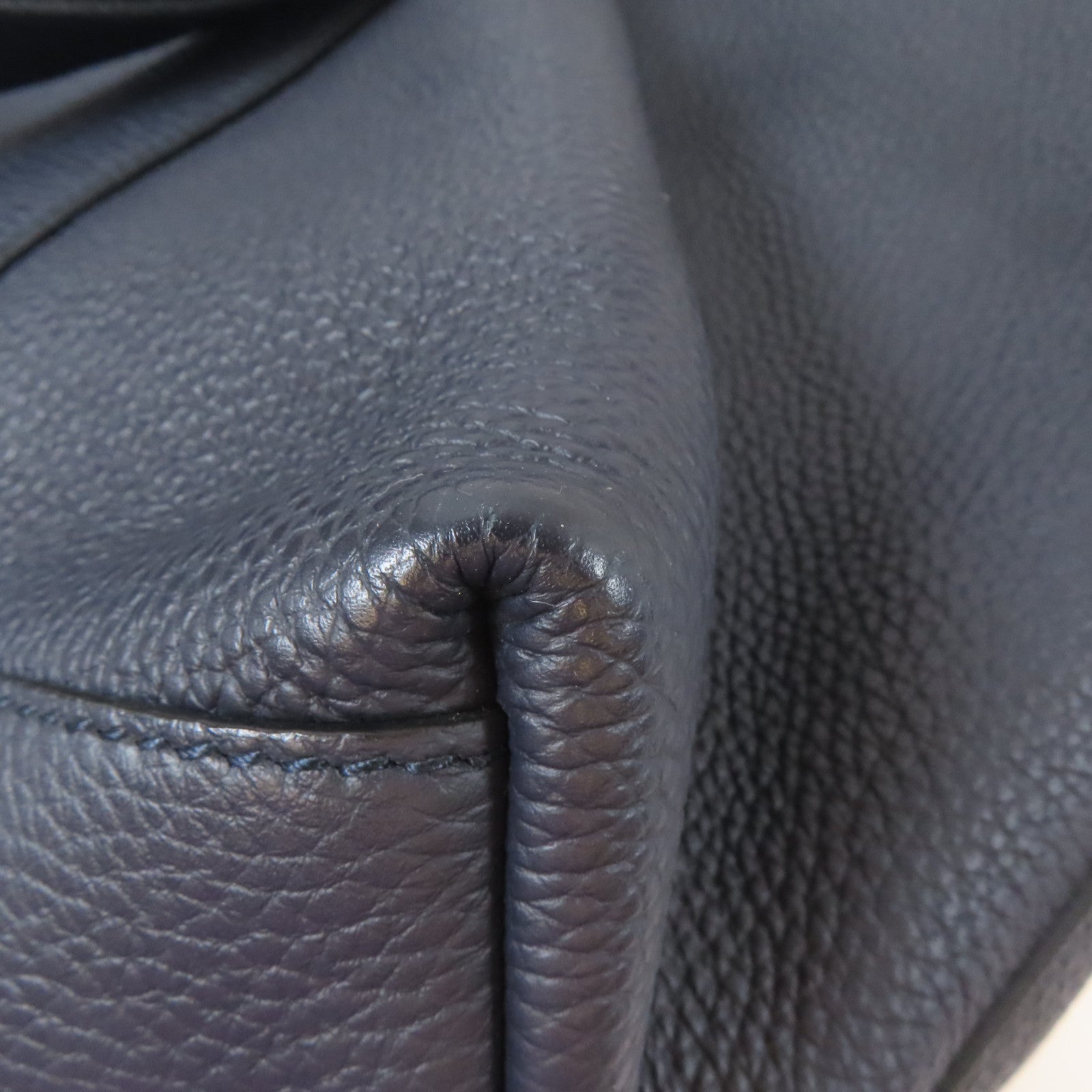 GUCCI 【激減優惠】牛皮皮革Tote Bag銀扣手挽袋深藍色