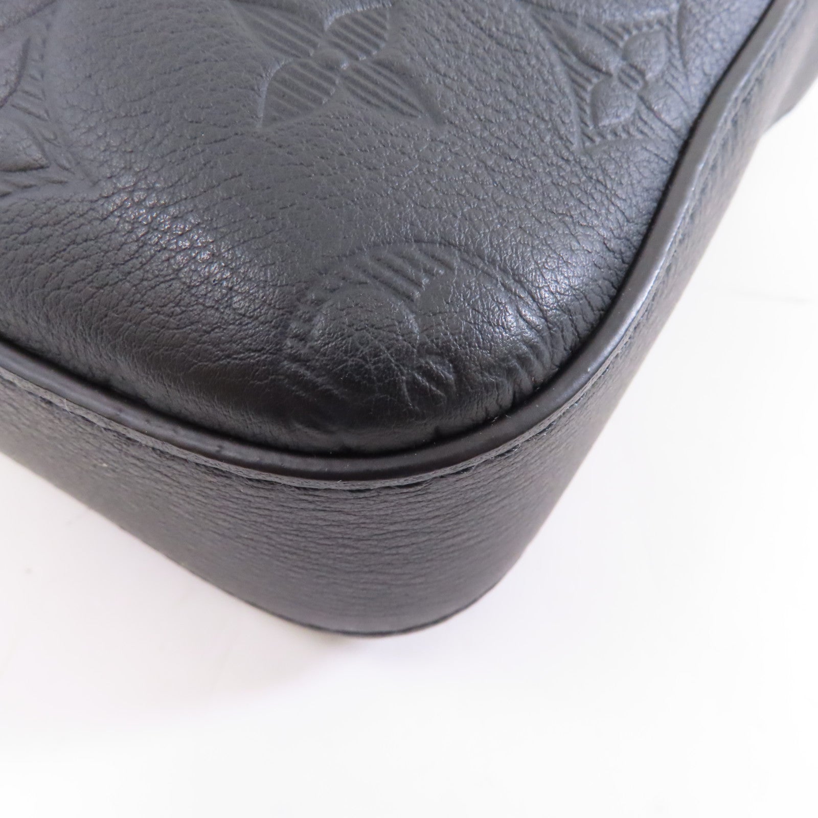 LOUIS VUITTON Monogram Shadow Trio Messenger肩背袋黑色