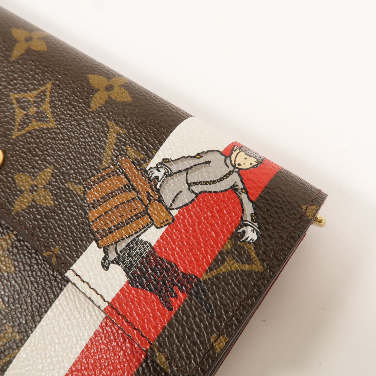 LOUIS VUITTON Monogram Groom Portefeuille Sarah長錢包