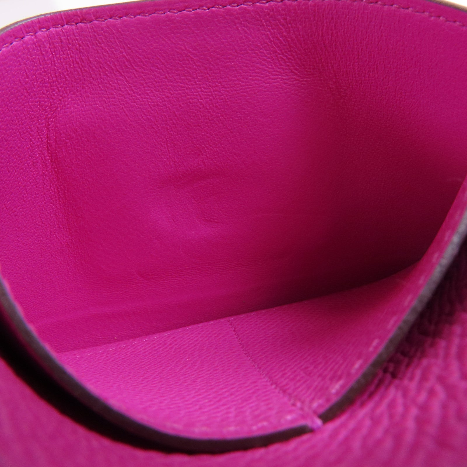 HERMES Epsom皮革Constance Wallet銀扣Magnolia