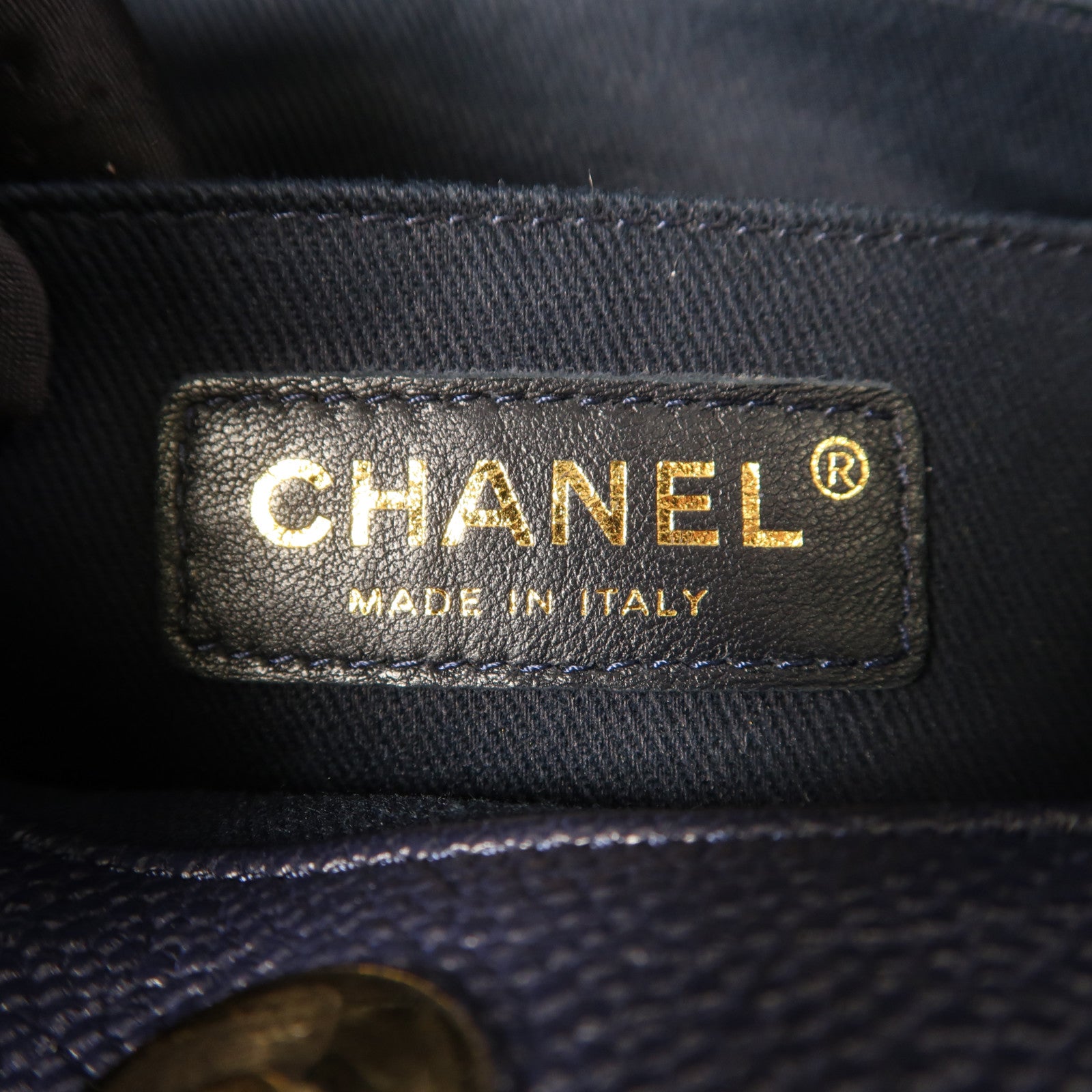 CHANEL 牛皮皮革Chain Shoulder Bag金扣鏈帶肩背袋