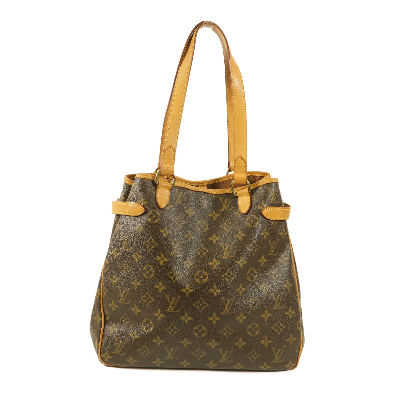 LOUIS VUITTON Monogram Batignolles金扣肩背袋棕色