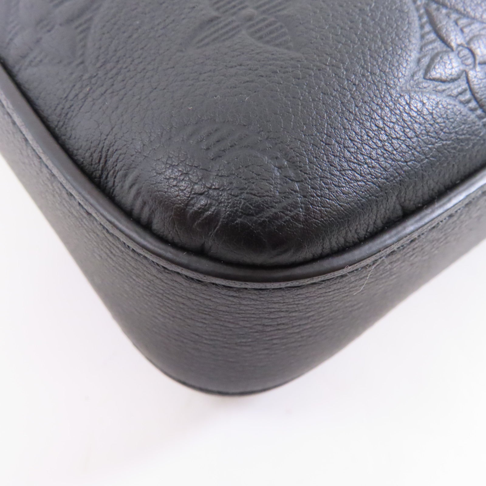LOUIS VUITTON Monogram Shadow Trio Messenger肩背袋黑色