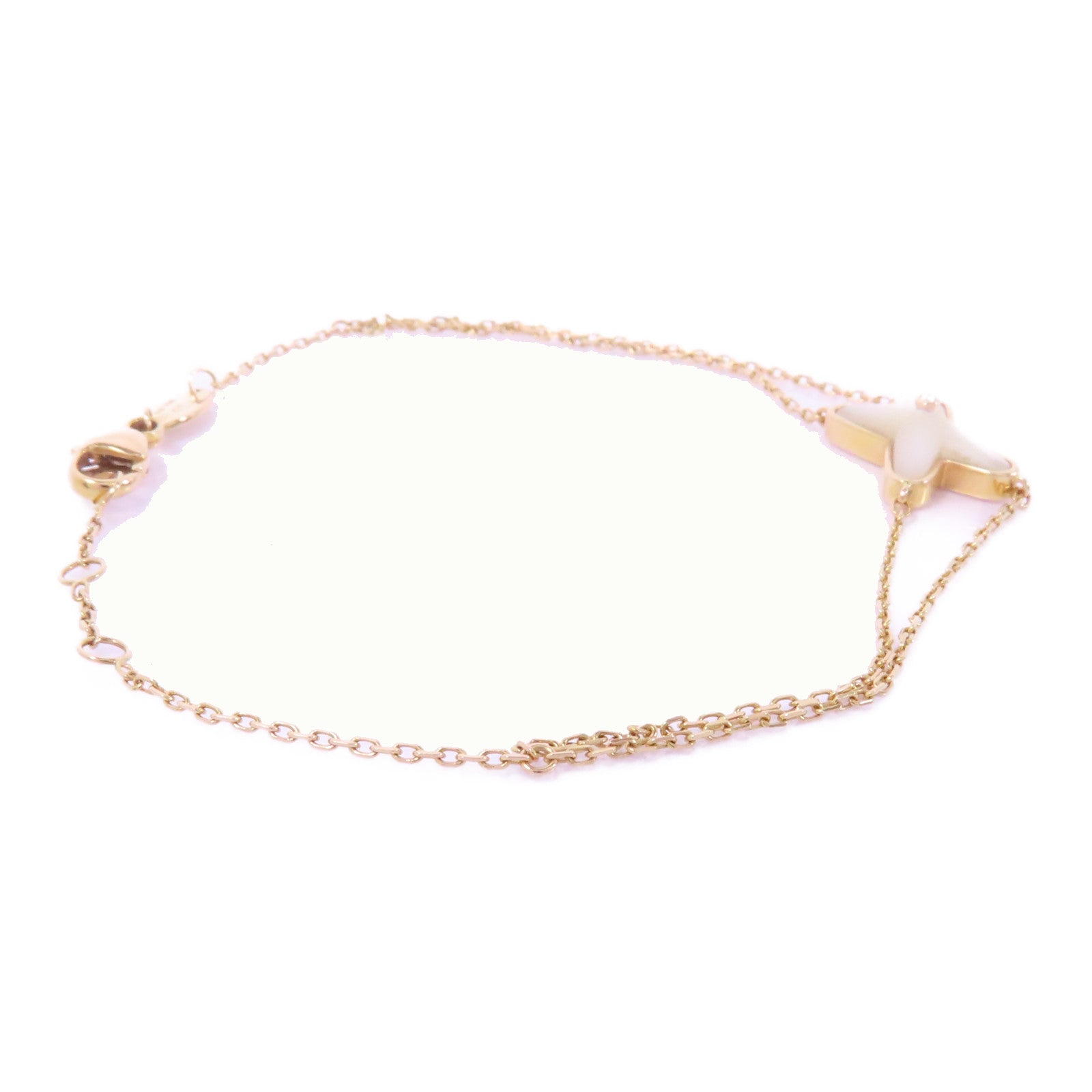 Chaumet 18K玫瑰金Jeux de Liens手鏈白色