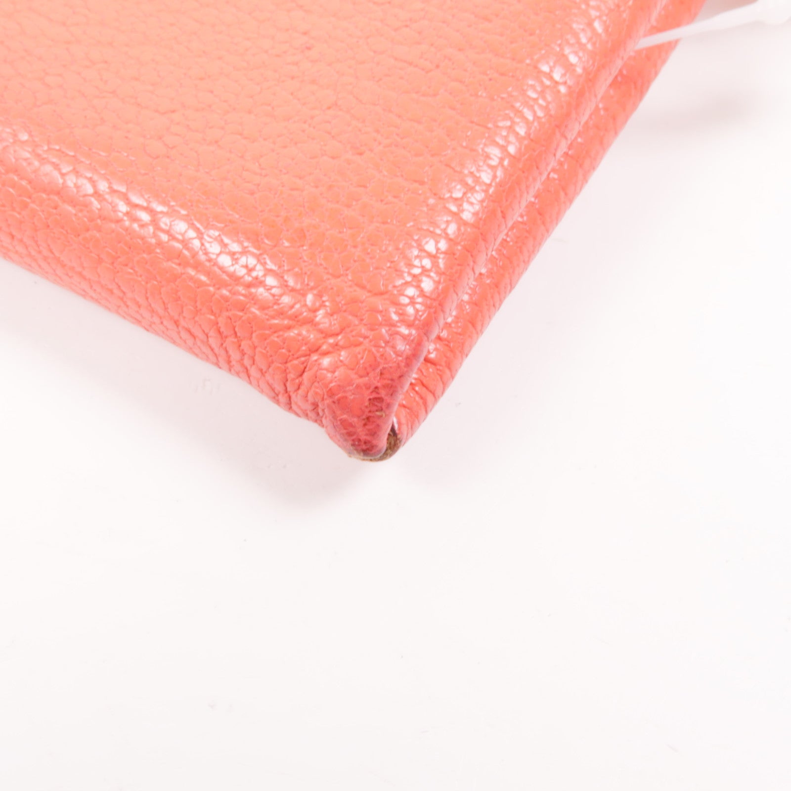 HERMES PHW Calvi Card Case Chevre Leather Red