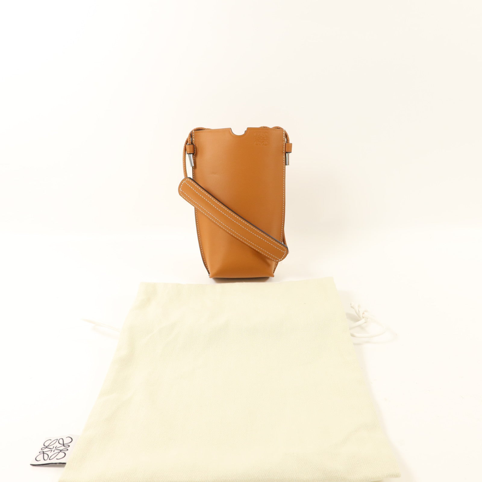 LOEWE 牛皮皮革Gate Pocket Phone Bag手機肩背袋