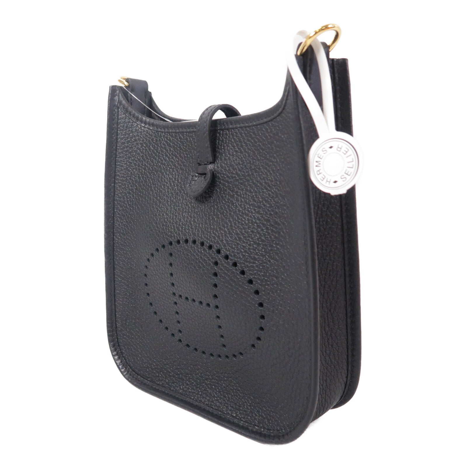 HERMES Clemence皮革Evelyne TPM肩背袋Noir