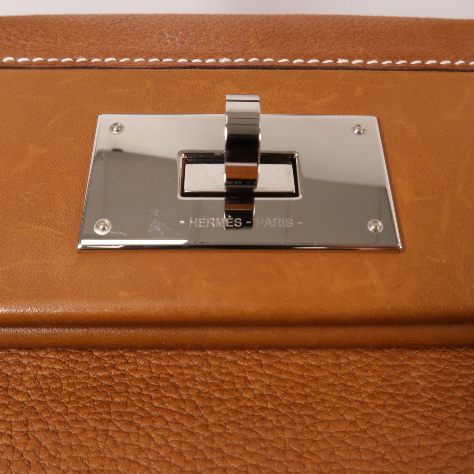 HERMES Barenia皮革24/24 35CM手挽袋Gold