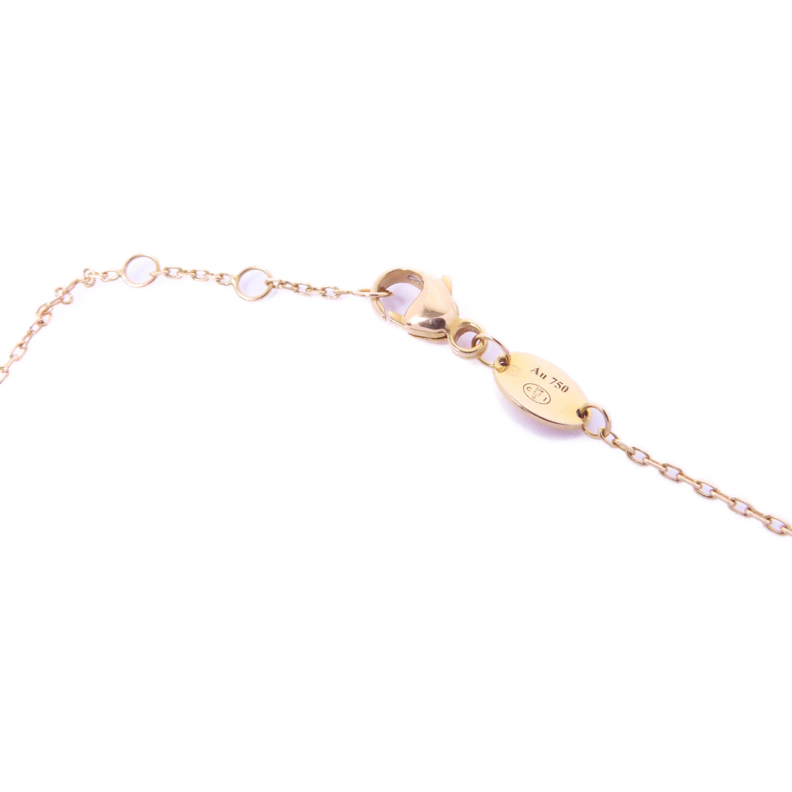 Chaumet 18K玫瑰金Jeux de Liens手鏈白色