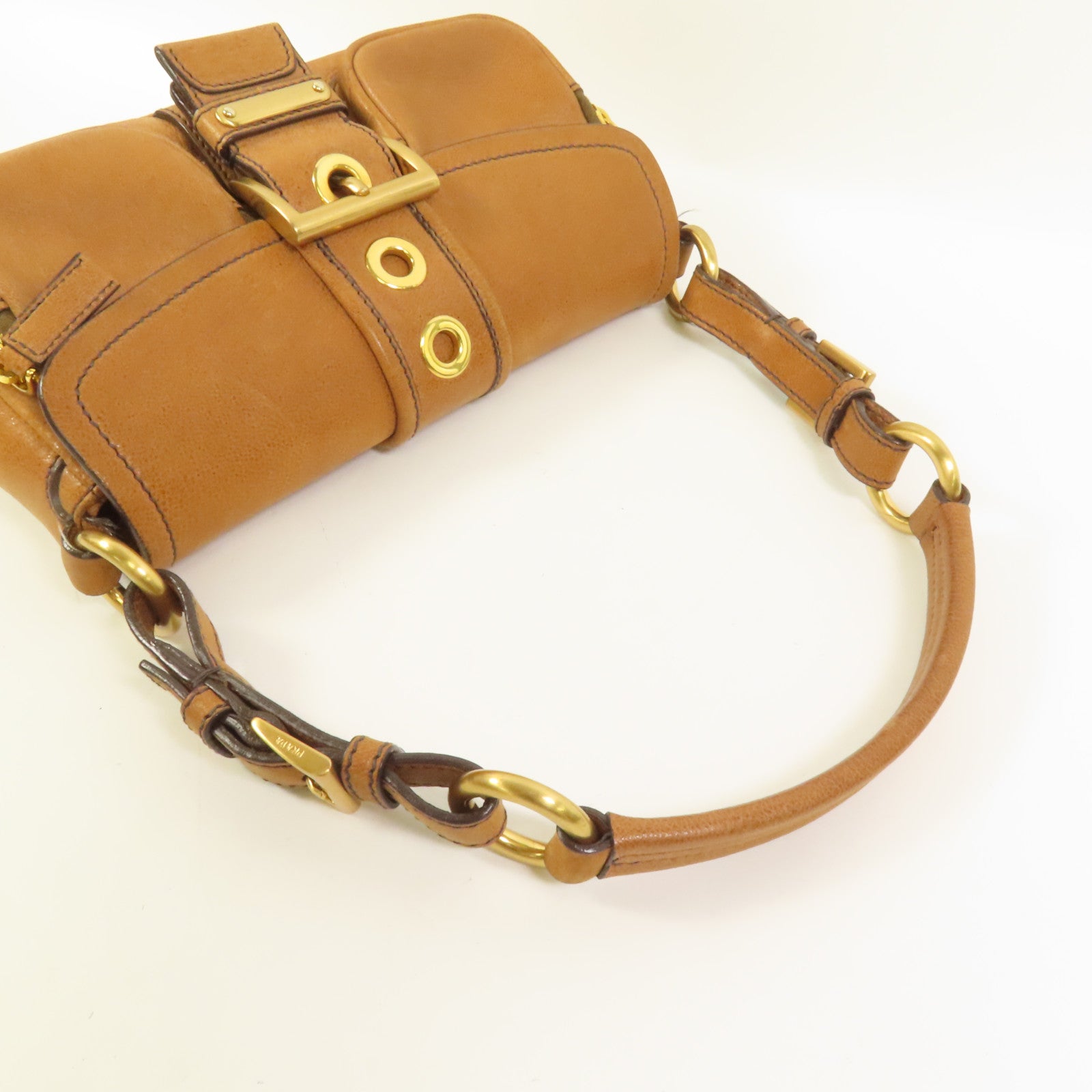 PRADA 牛皮皮革Shoulder Bag金扣肩背袋