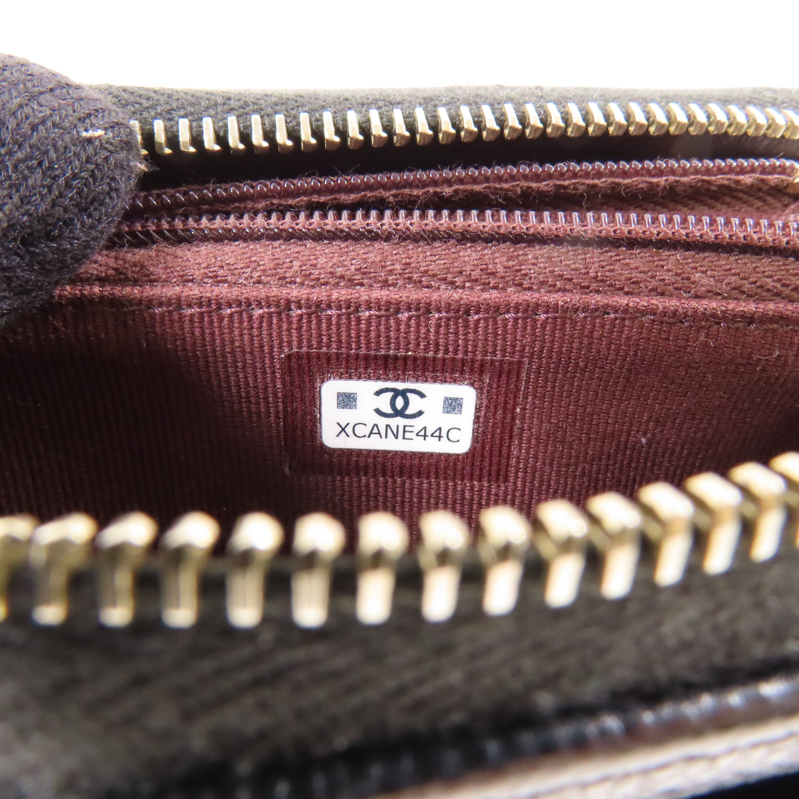 CHANEL 牛皮皮革Zipper Long Wallet金扣長錢包