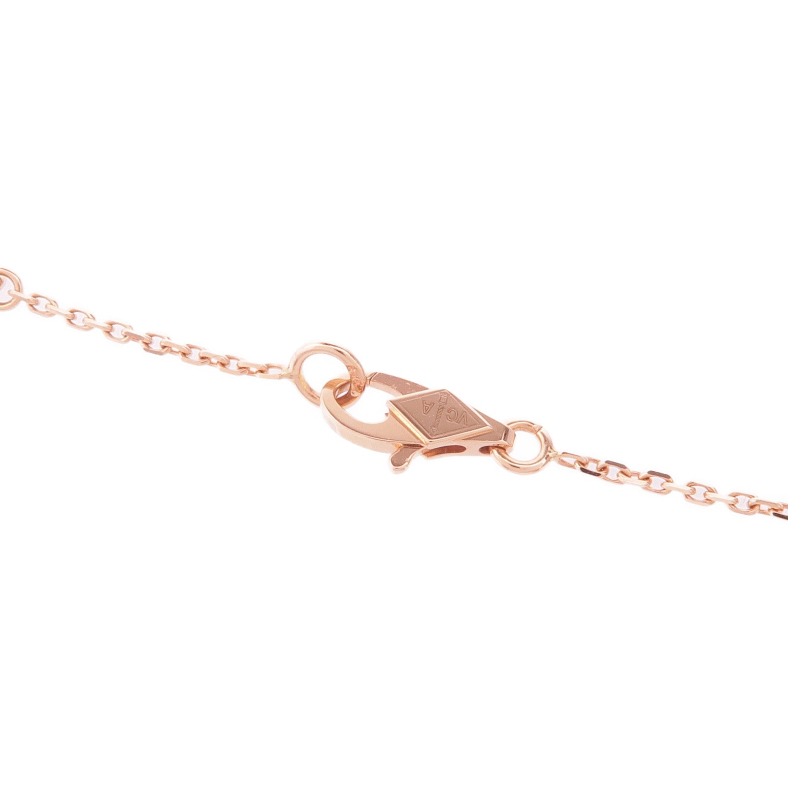 Van Cleef & Arpels 18K玫瑰金Sweet Hearts Pendant紅玉髓項鍊