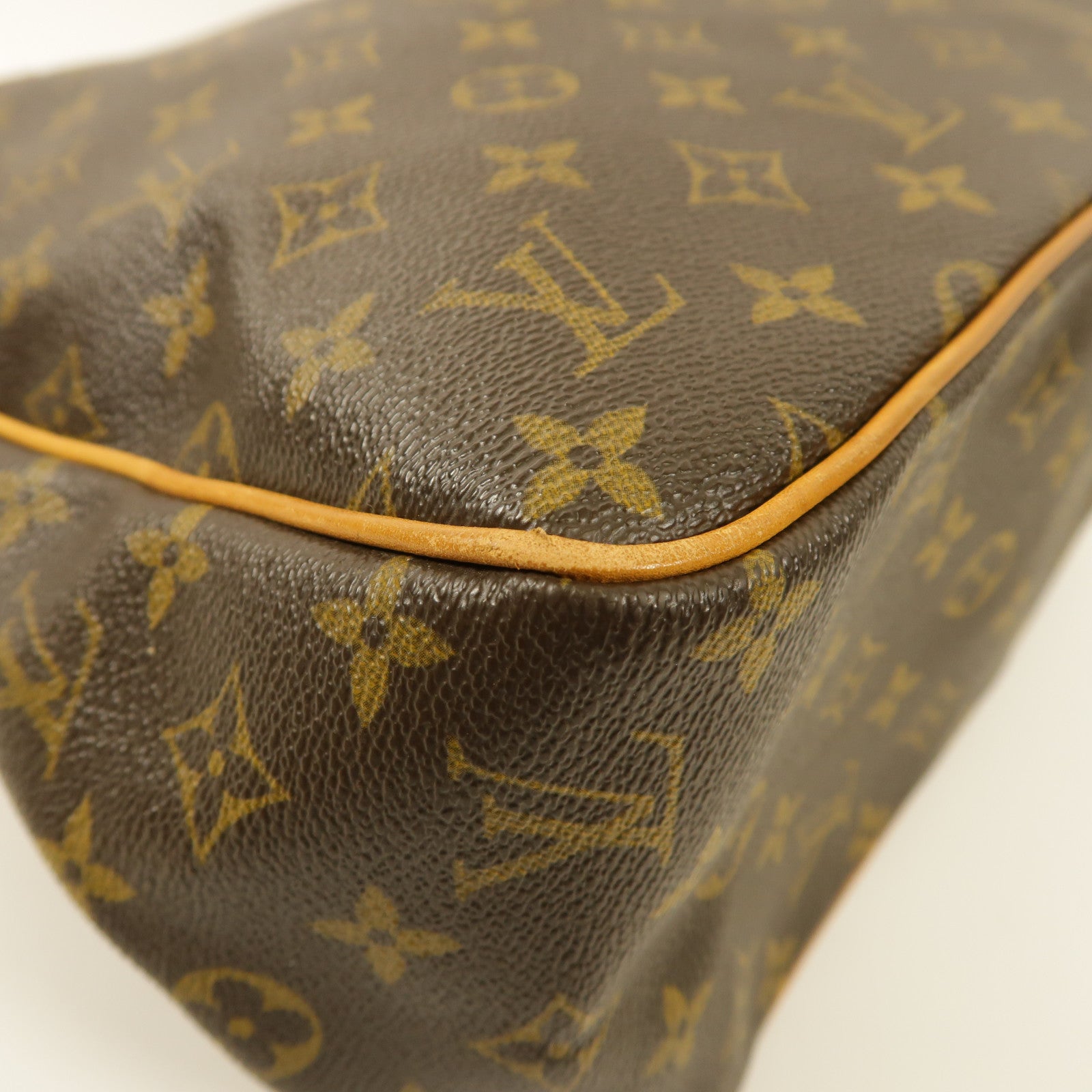 LOUIS VUITTON Monogram Batignolles金扣肩背袋棕色